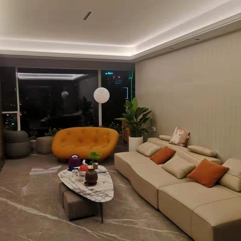 Ortalil Modern Arc Floor Lamp-Neutral Decor