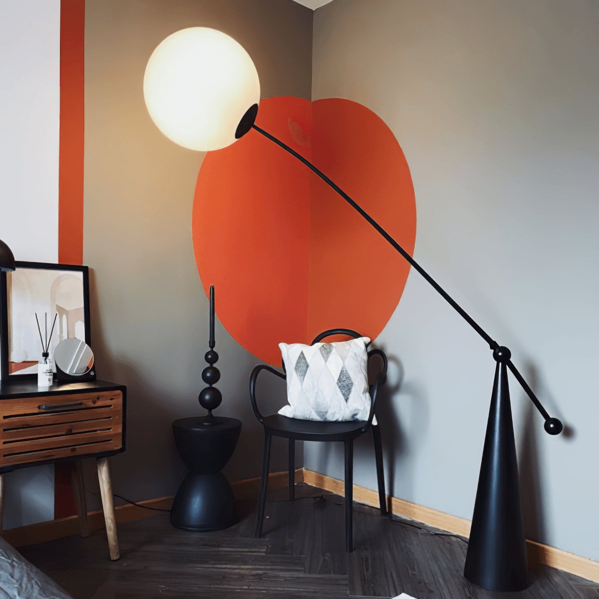 Ortalil Modern Arc Floor Lamp-Neutral Decor