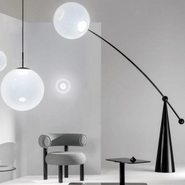 Ortalil Modern Arc Floor Lamp-Neutral Decor