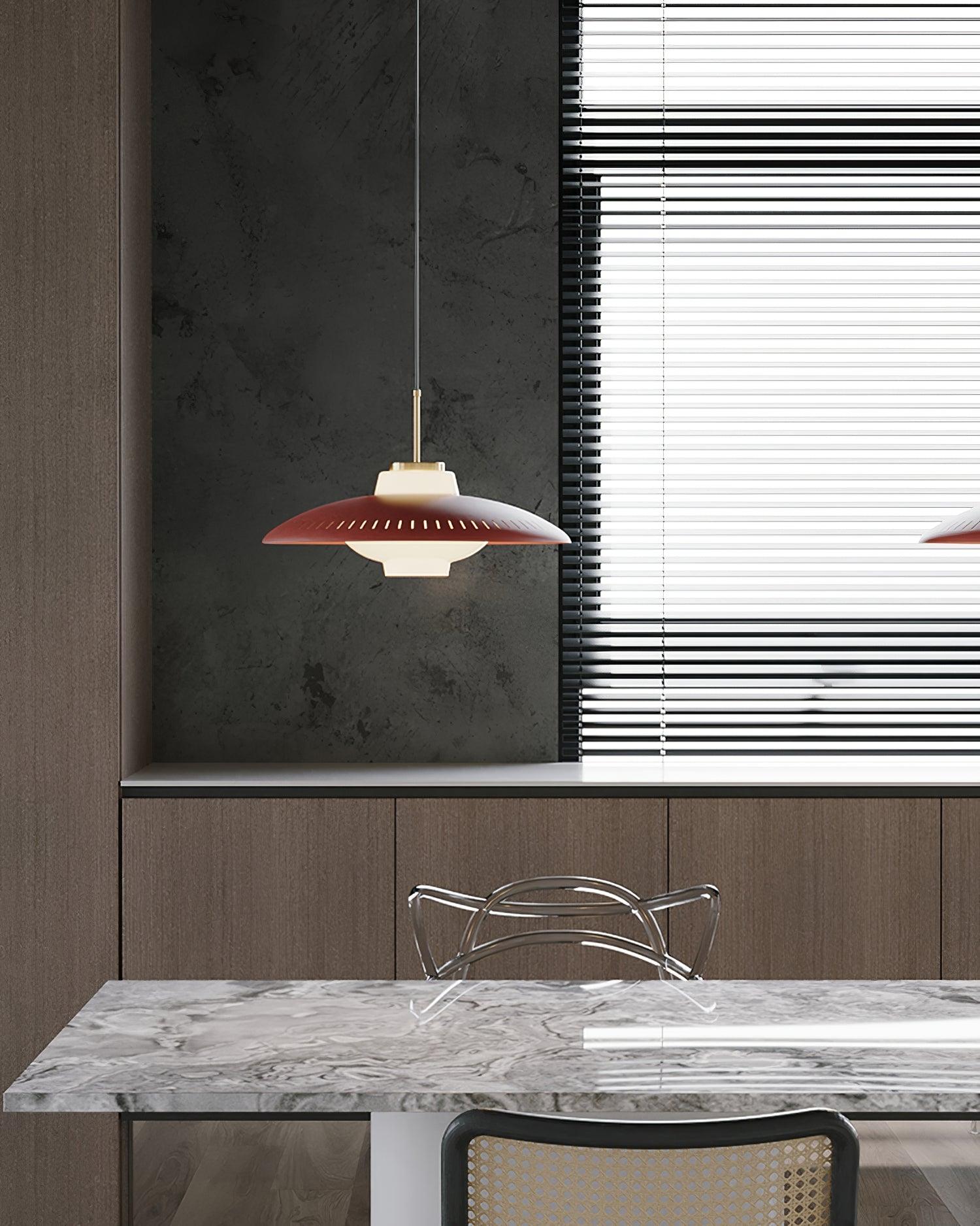 Evelo Pendant Lamp Opal Glass Wide Shade Classic-Neutral Decor