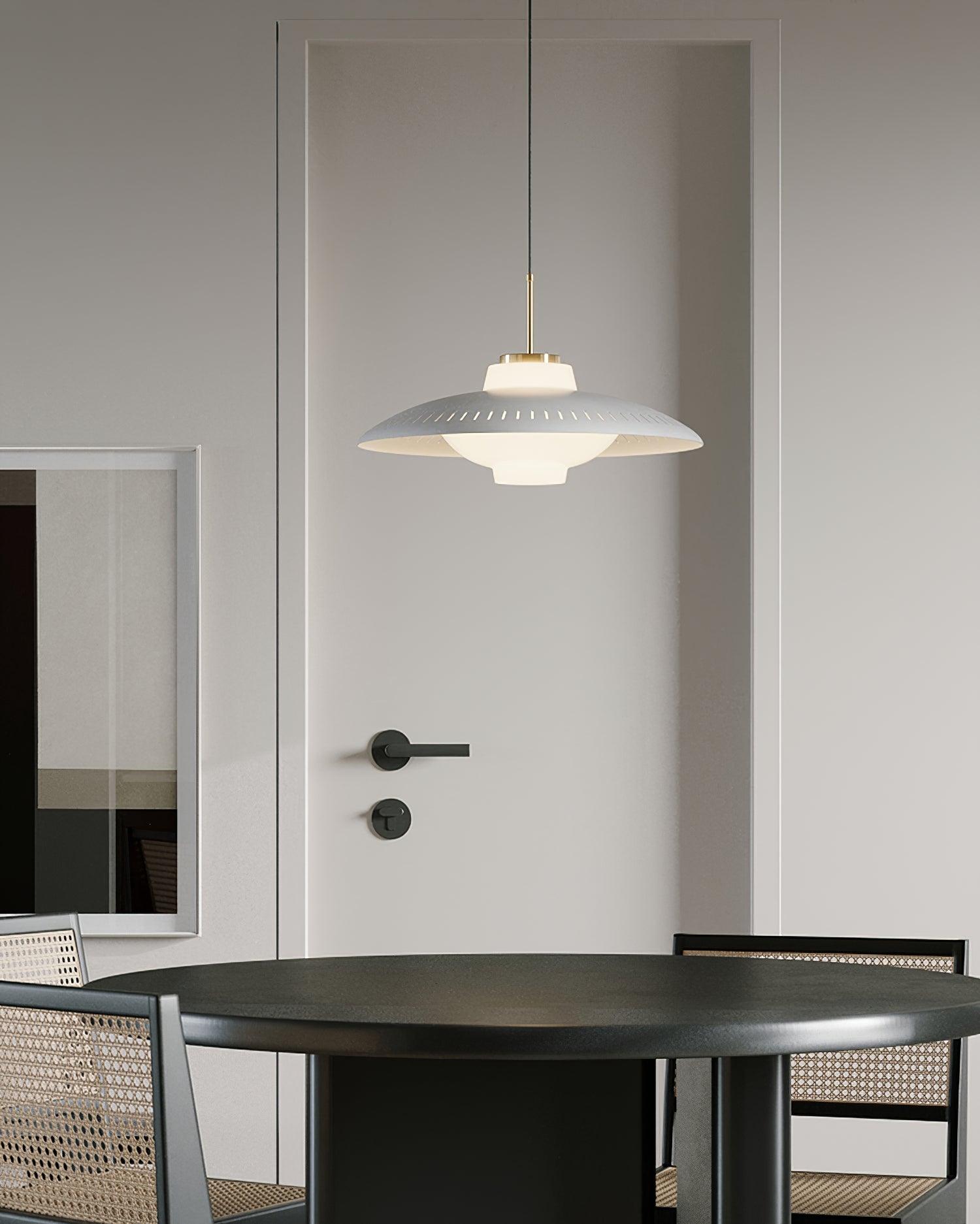Evelo Pendant Lamp Opal Glass Wide Shade Classic-Neutral Decor