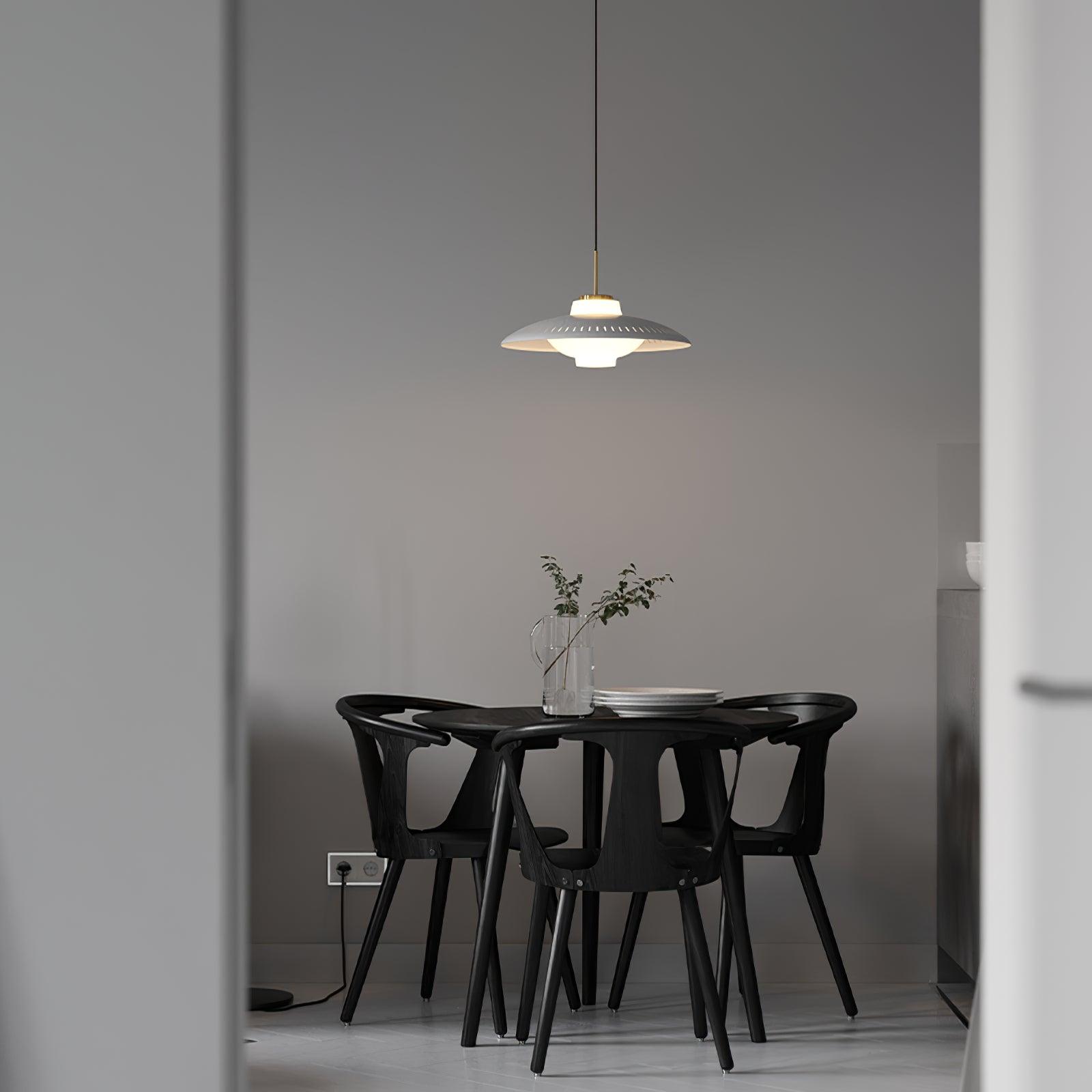 Evelo Pendant Lamp Opal Glass Wide Shade Classic-Neutral Decor