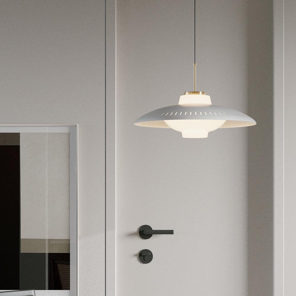 Evelo Pendant Lamp Opal Glass Wide Shade Classic-Neutral Decor