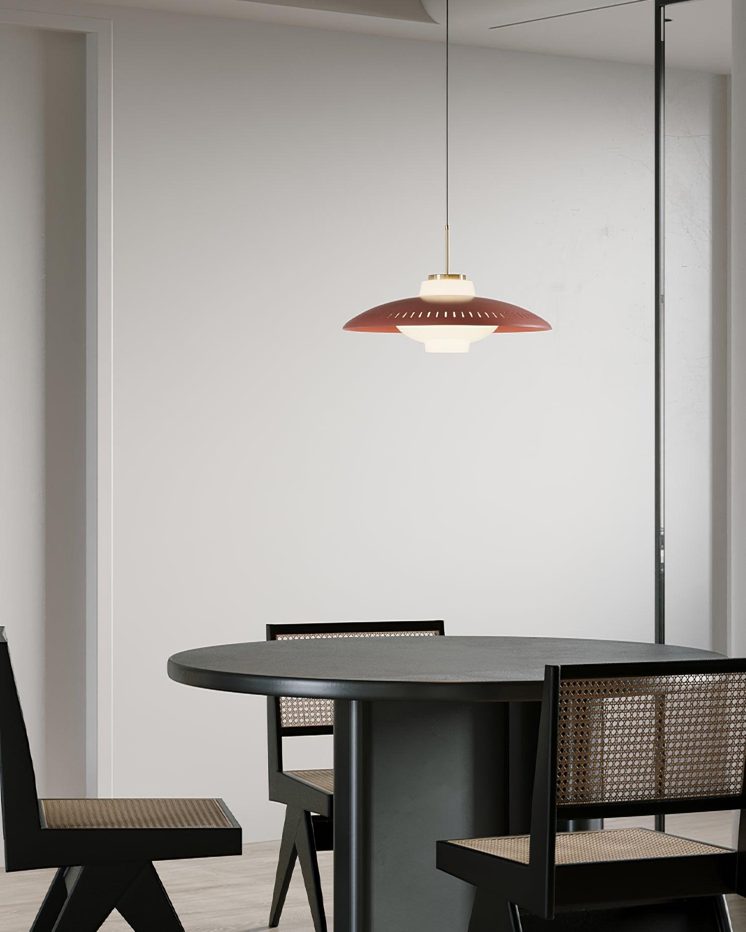 Evelo Pendant Lamp Opal Glass Wide Shade Classic-Neutral Decor
