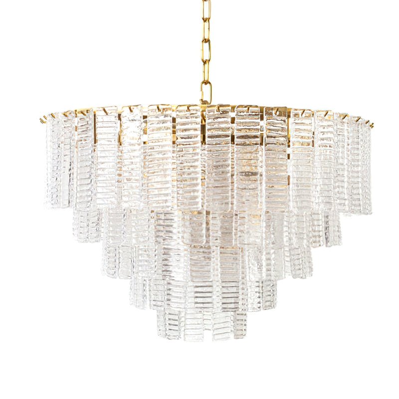 Aurora Chandelier Pink Murano Glass Layered Vintage Luxury-Neutral Decor