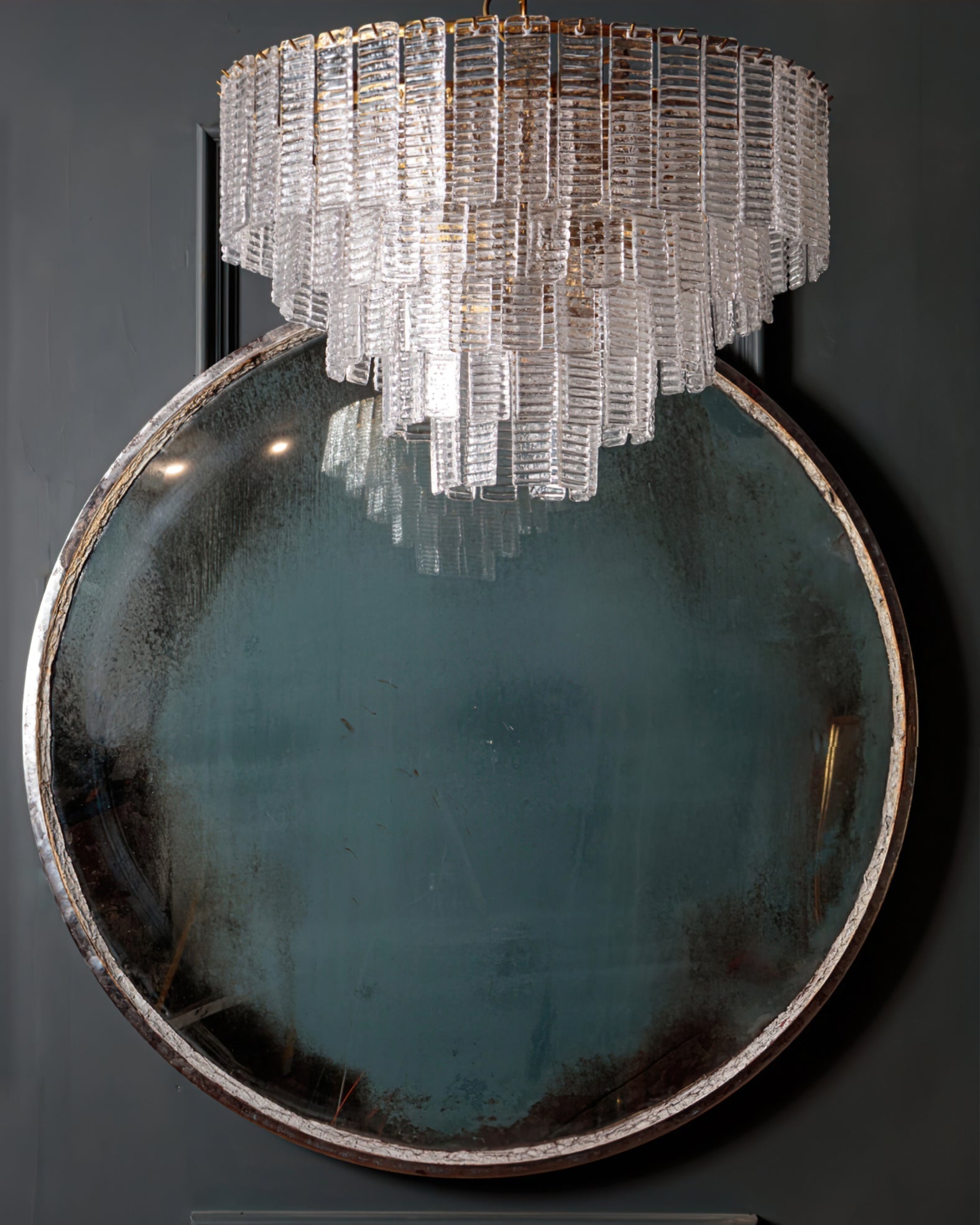 Aurora Chandelier Pink Murano Glass Layered Vintage Luxury-Neutral Decor