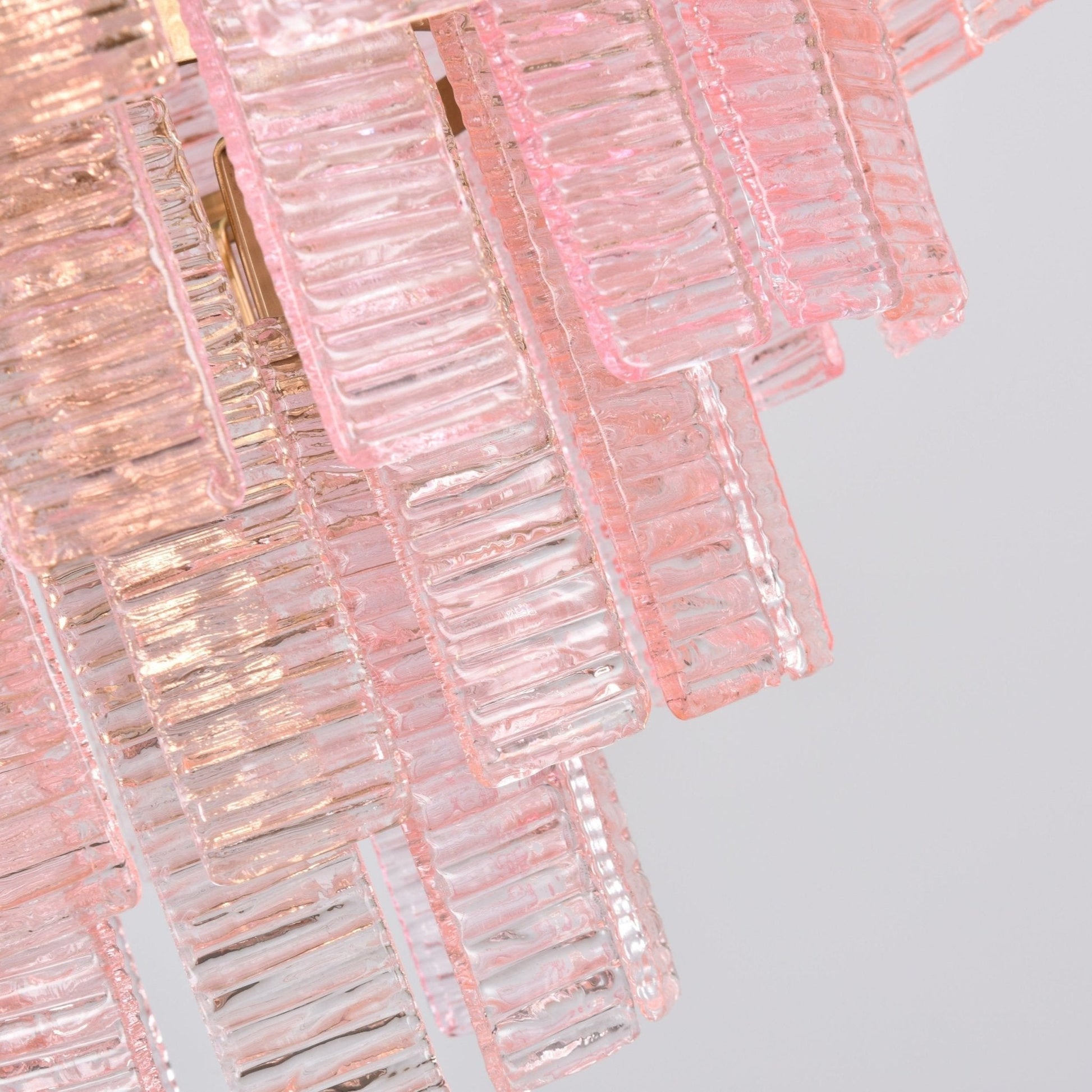 Aurora Chandelier Pink Murano Glass Layered Vintage Luxury-Neutral Decor