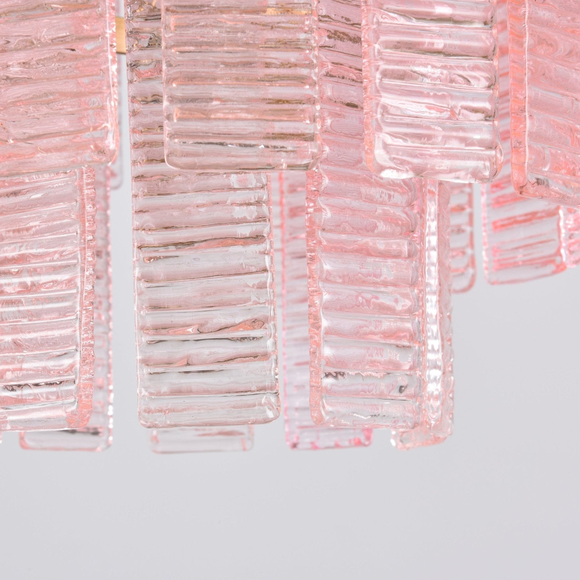 Aurora Chandelier Pink Murano Glass Layered Vintage Luxury-Neutral Decor