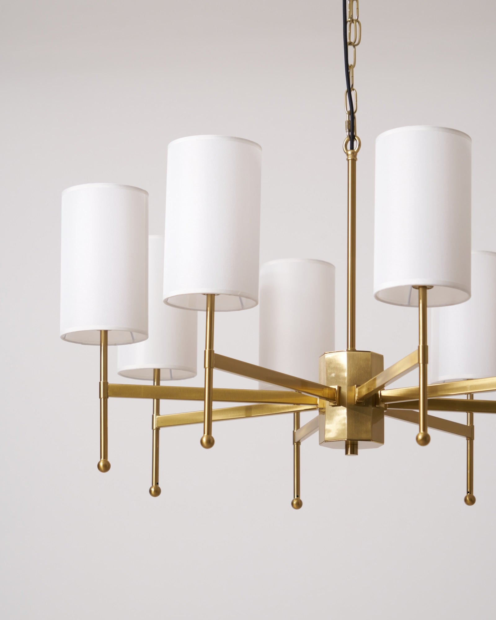 Ulcarisra Traditional Vintage Brass Fabric Chandelier-Neutral Decor