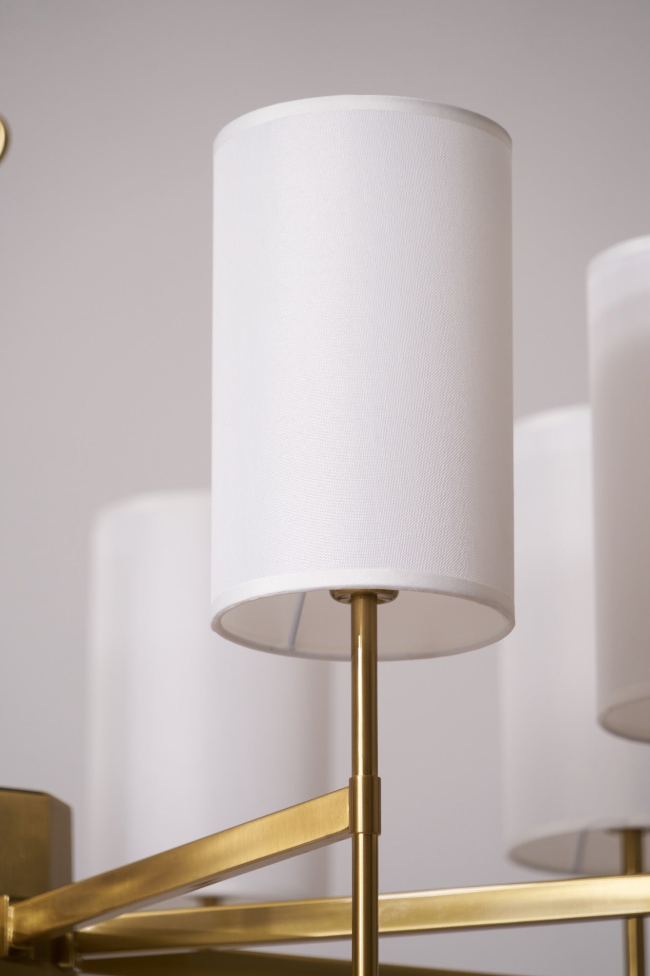 Ulcarisra Traditional Vintage Brass Fabric Chandelier-Neutral Decor