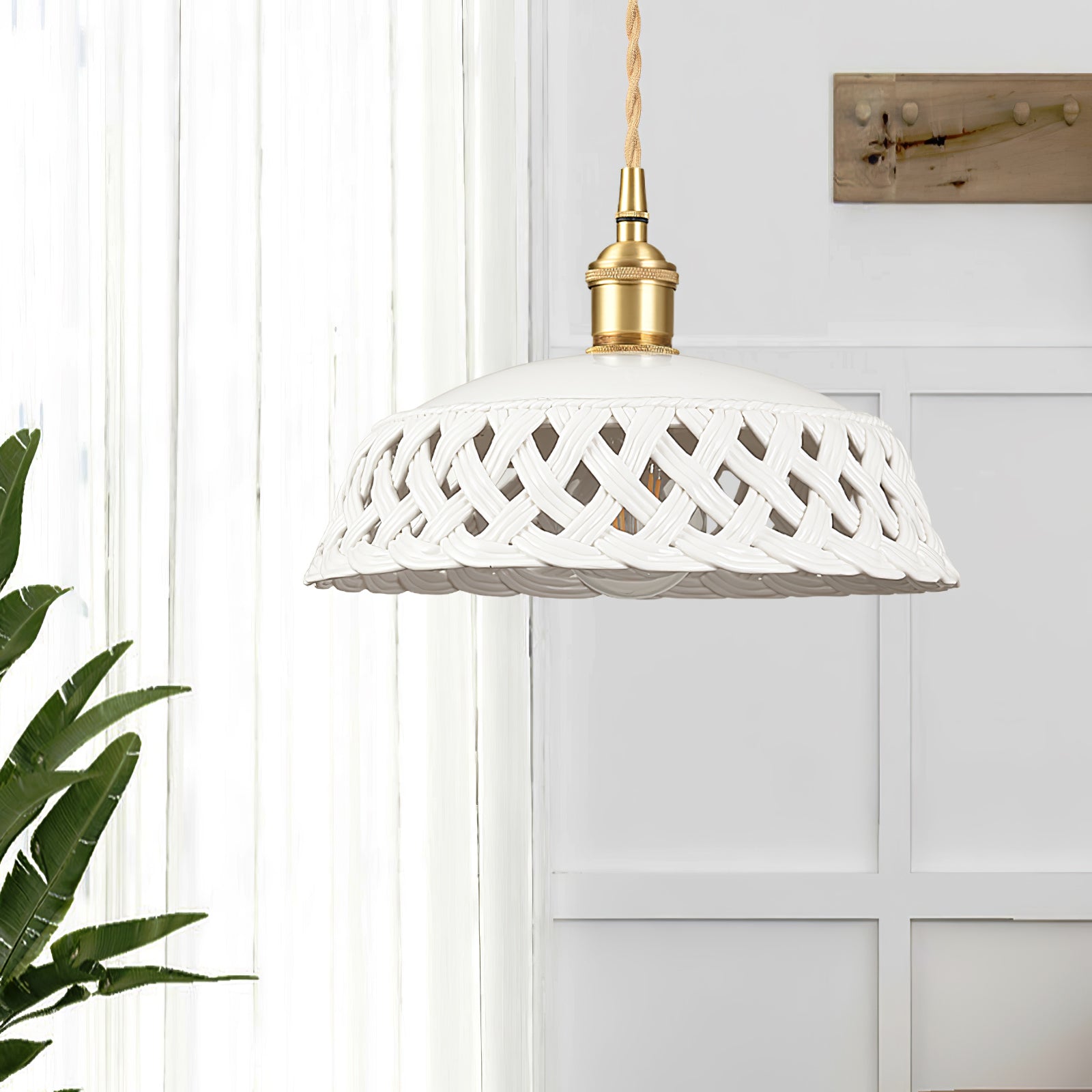 Seluna Ceramic Pendant Light-Neutral Decor