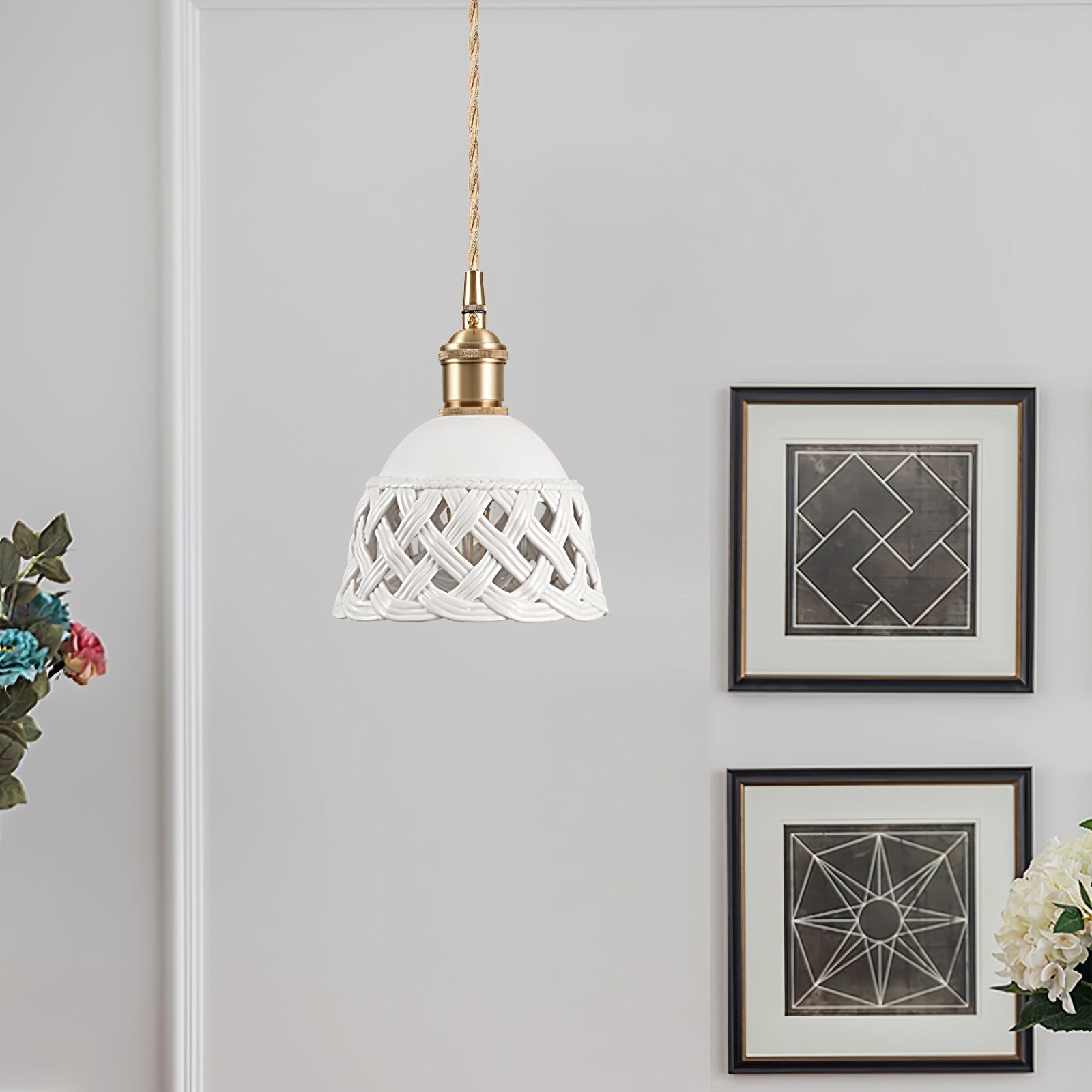 Seluna Ceramic Pendant Light-Neutral Decor