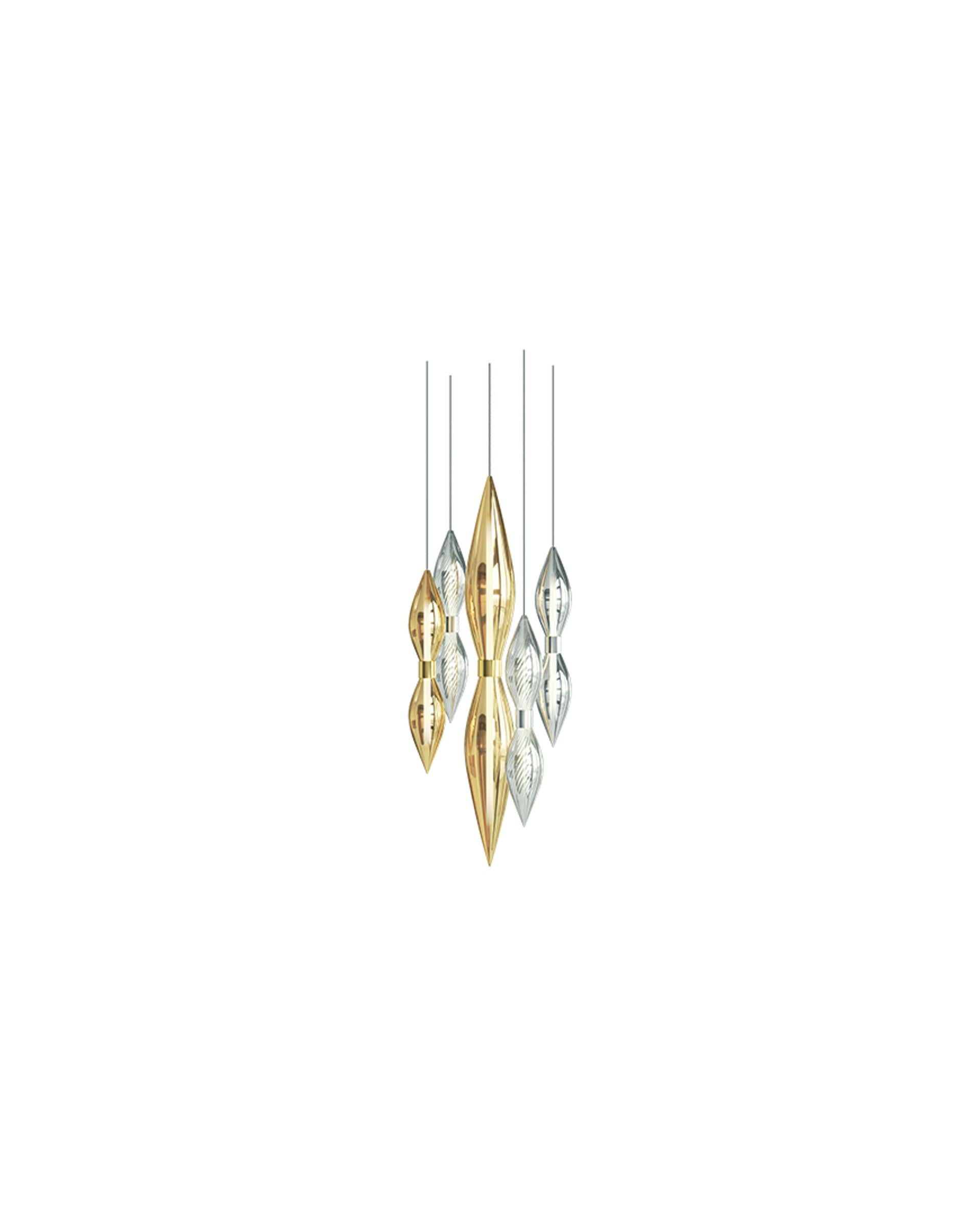 Oloren Prismatic Crystal Chandelier-Neutral Decor