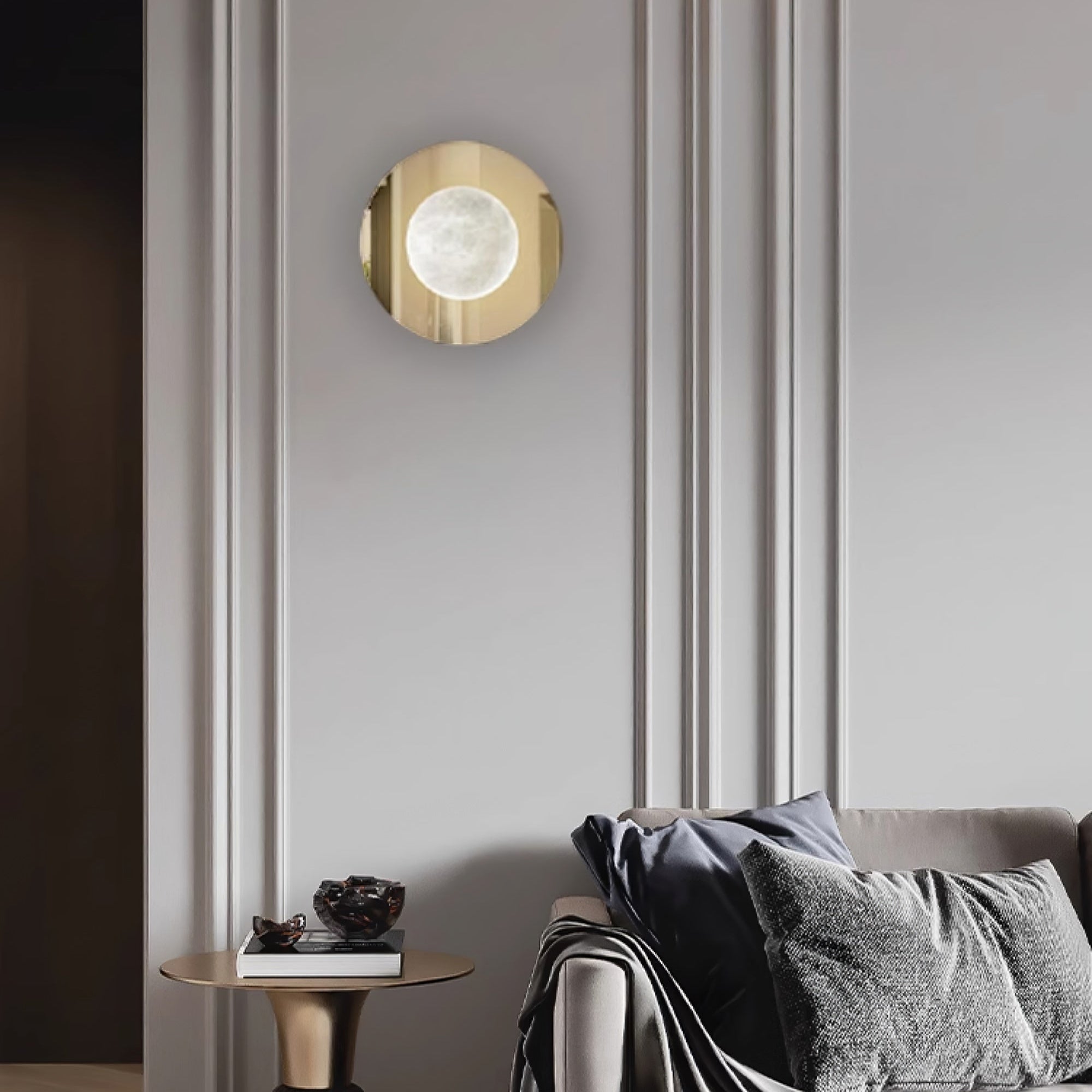 Lyra Modern Alabaster Wall Light-Neutral Decor