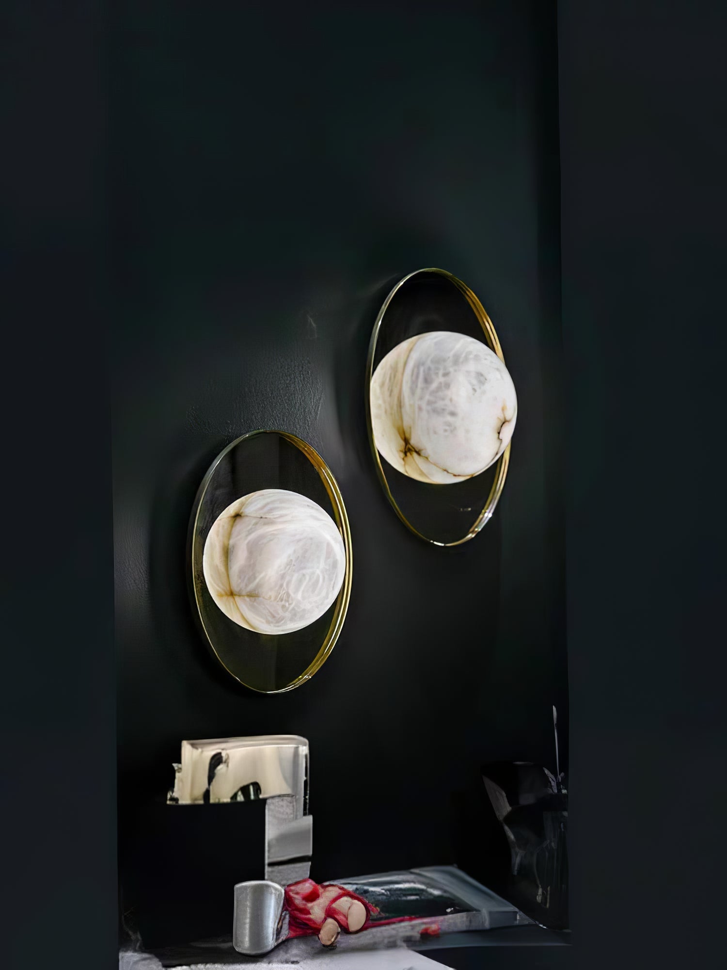 Lyra Modern Alabaster Wall Light-Neutral Decor