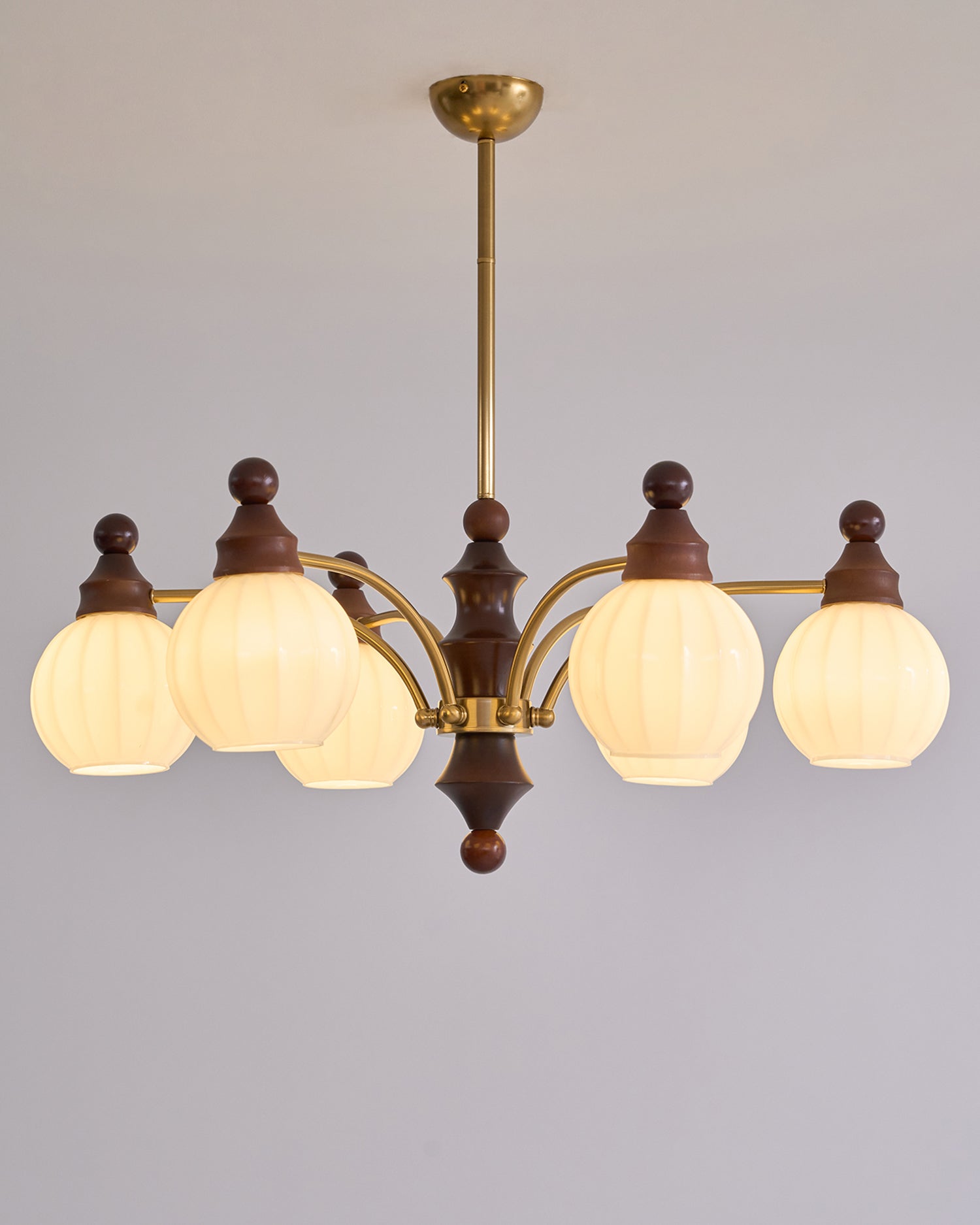 Jago Chandelier Blossom with Glass Shades-Neutral Decor