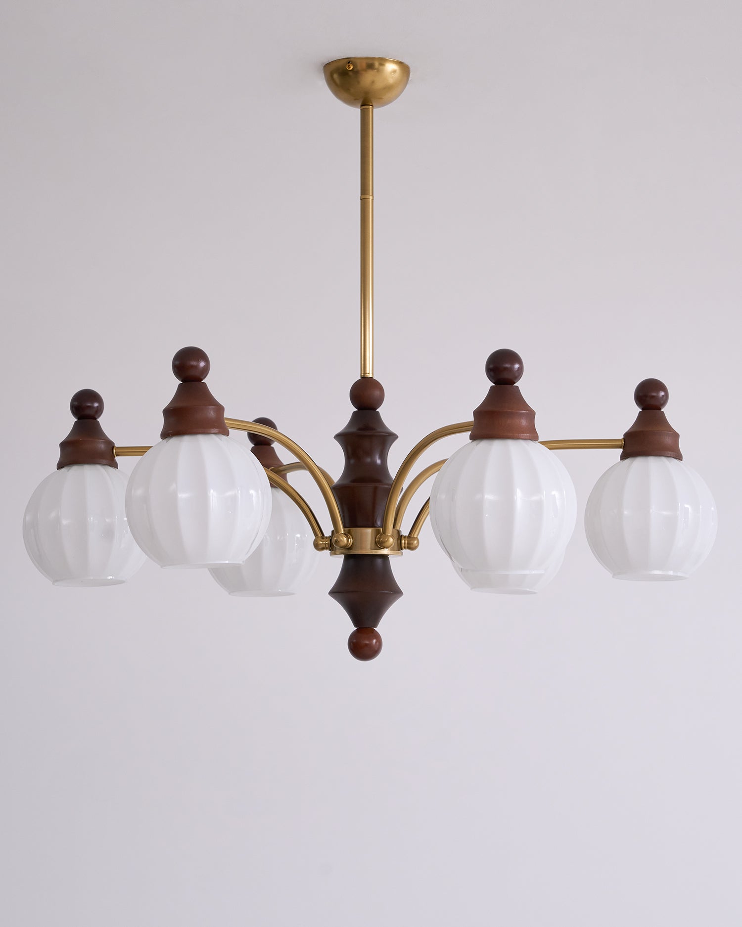 Jago Chandelier Blossom with Glass Shades-Neutral Decor