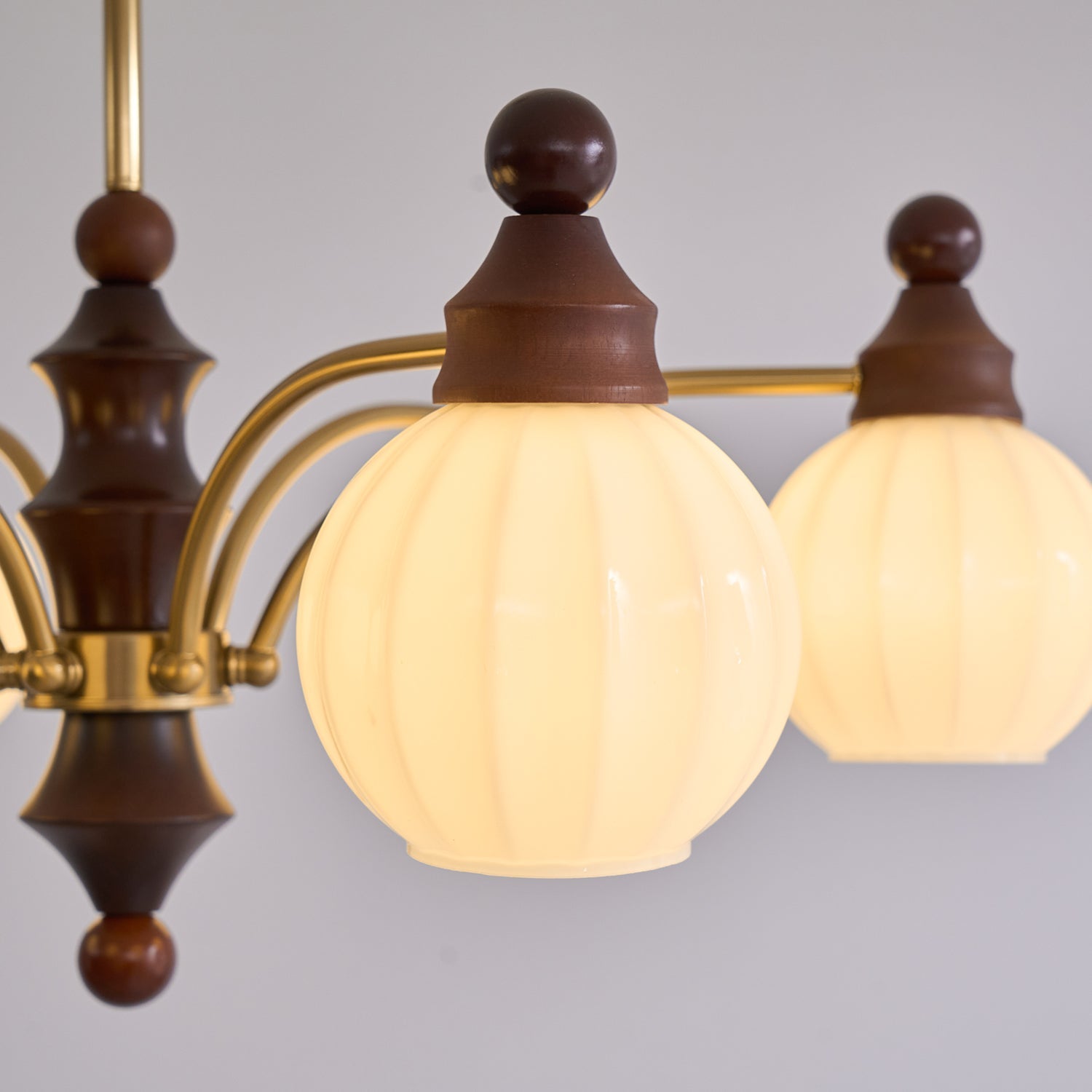 Jago Chandelier Blossom with Glass Shades-Neutral Decor