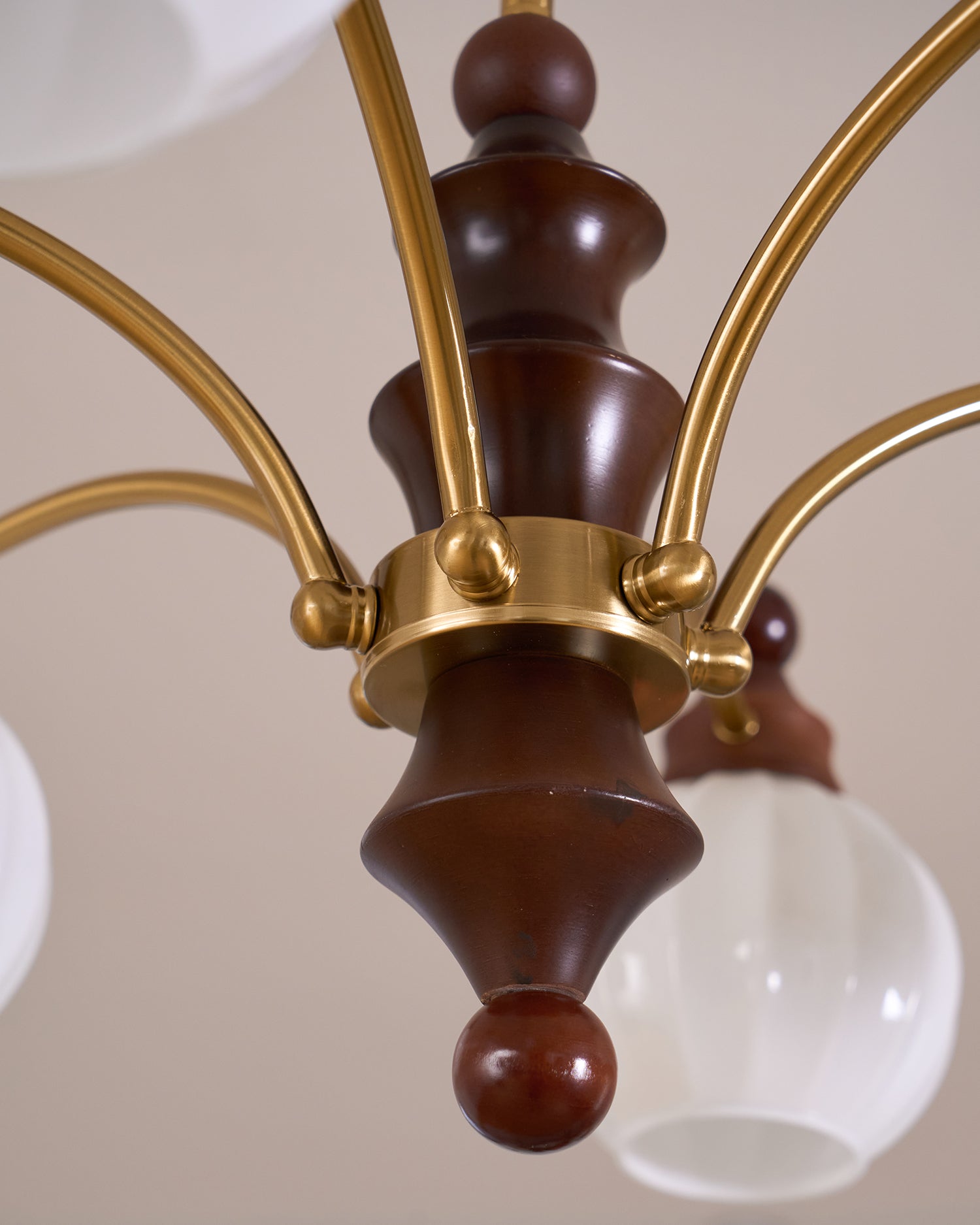 Jago Chandelier Blossom with Glass Shades-Neutral Decor