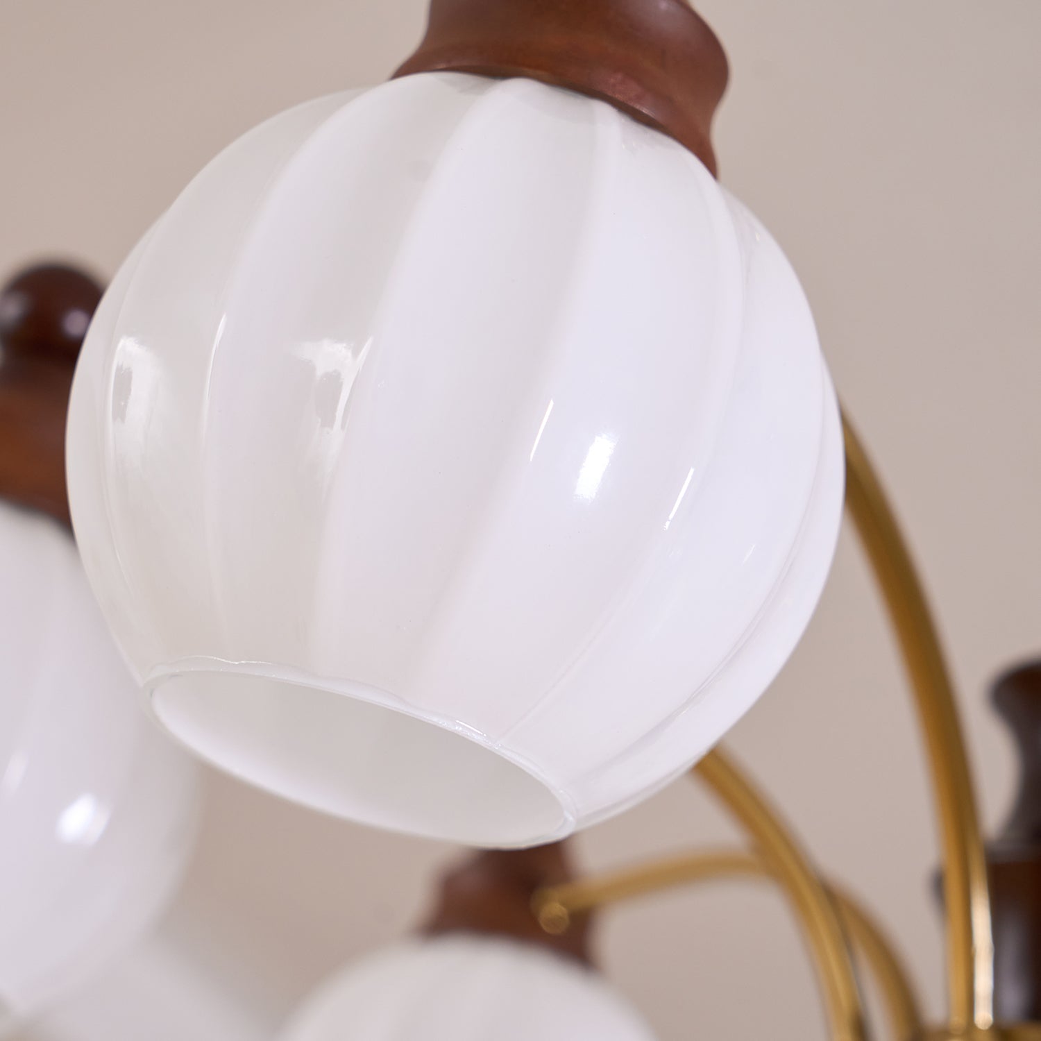 Jago Chandelier Blossom with Glass Shades-Neutral Decor