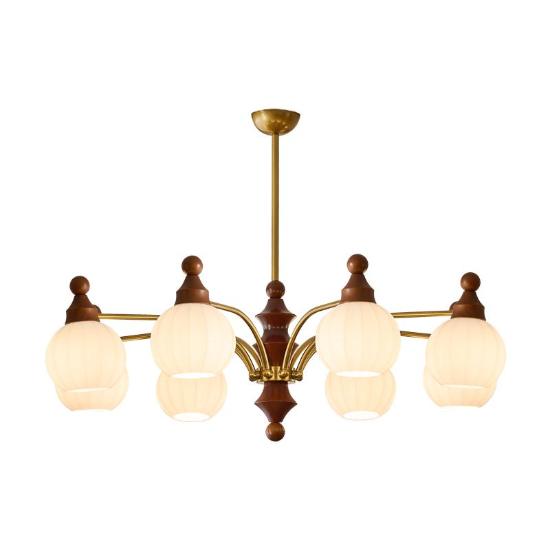 Jago Chandelier Blossom with Glass Shades-Neutral Decor
