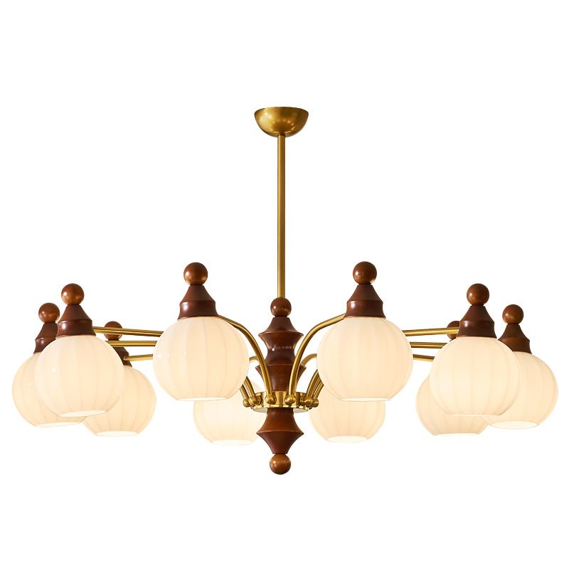 Jago Chandelier Blossom with Glass Shades-Neutral Decor