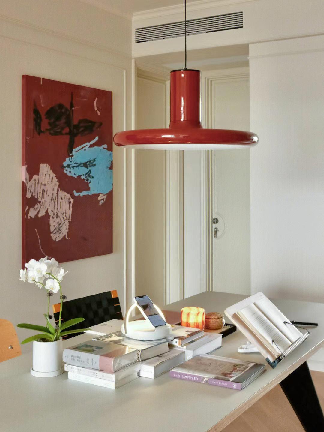 Seloz Pendant Lamp Aluminum Cylinder Disc Industrial-Neutral Decor