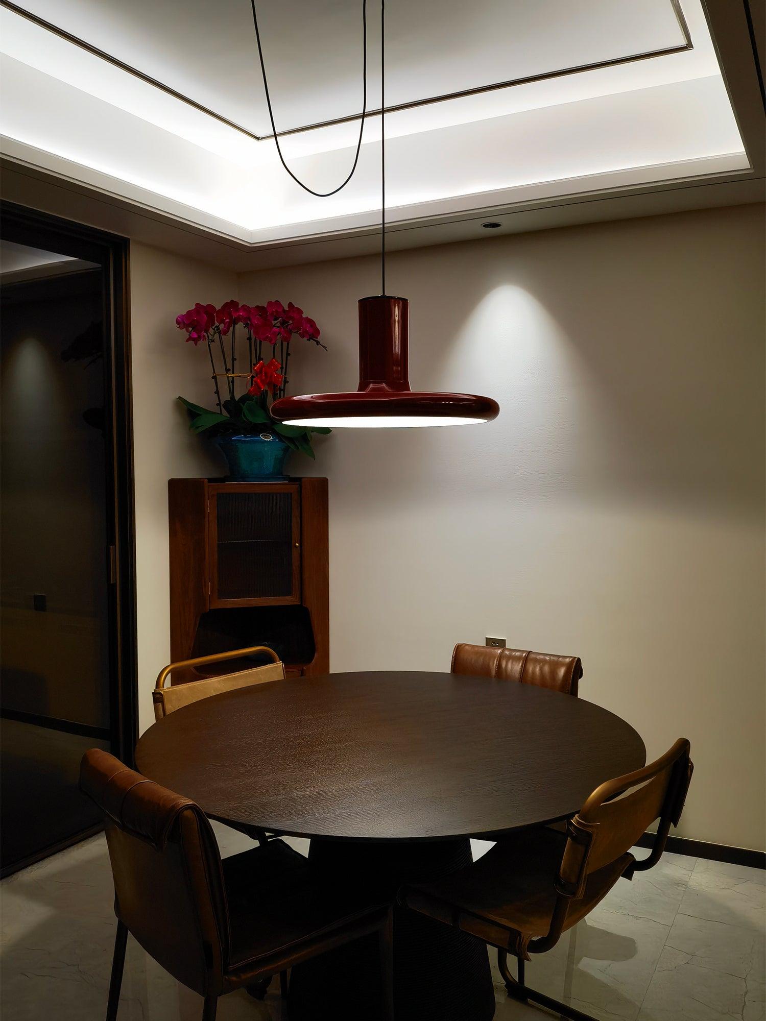 Seloz Pendant Lamp Aluminum Cylinder Disc Industrial-Neutral Decor