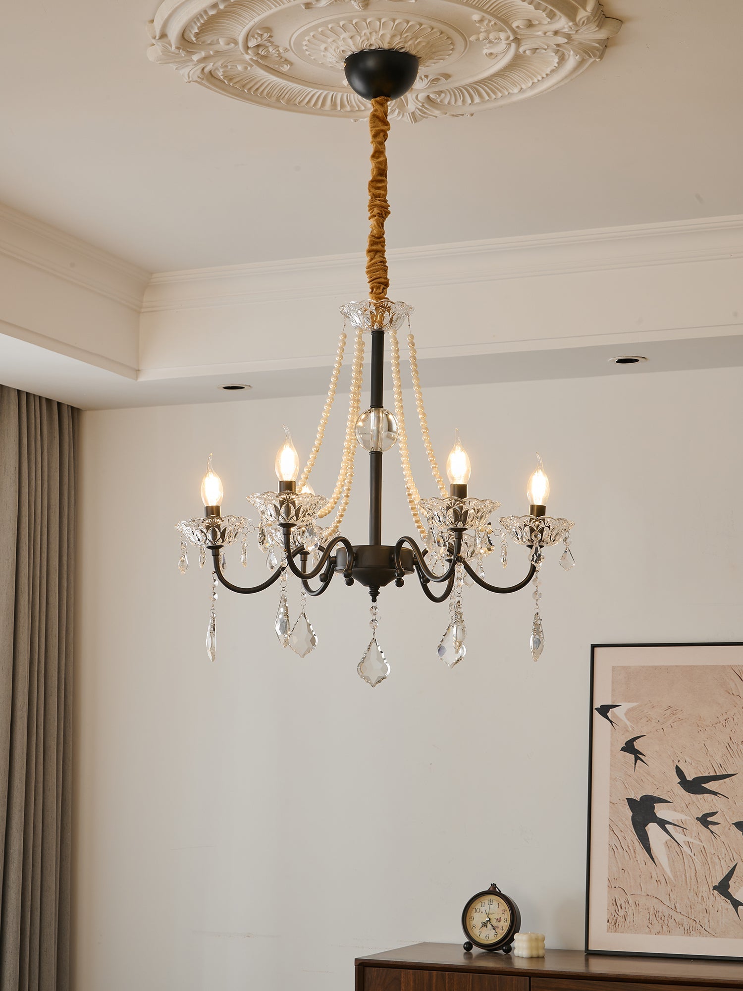 Nymiran Classic Postmodern Luxury Crystal Chandelier-Neutral Decor