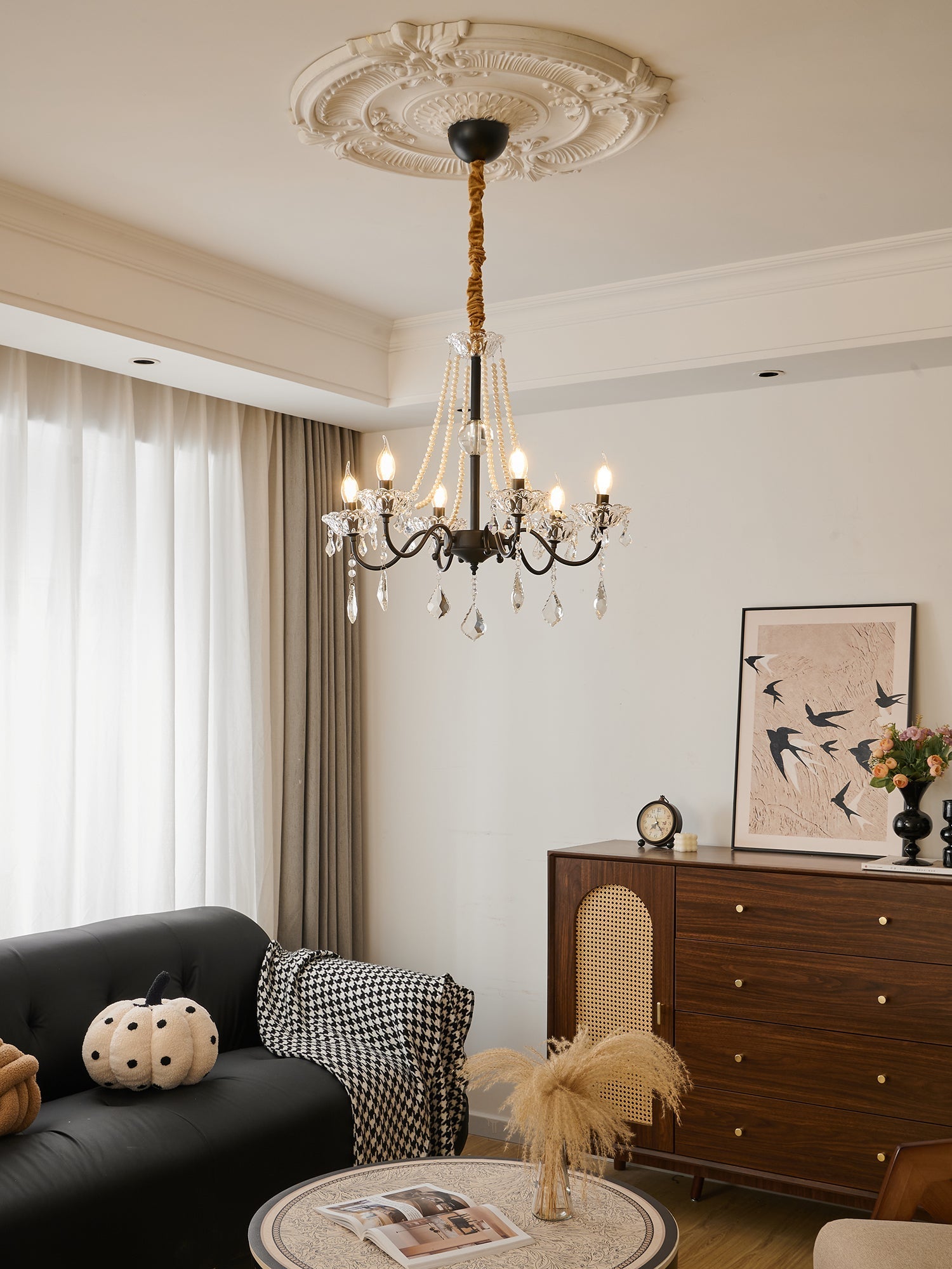 Nymiran Classic Postmodern Luxury Crystal Chandelier-Neutral Decor