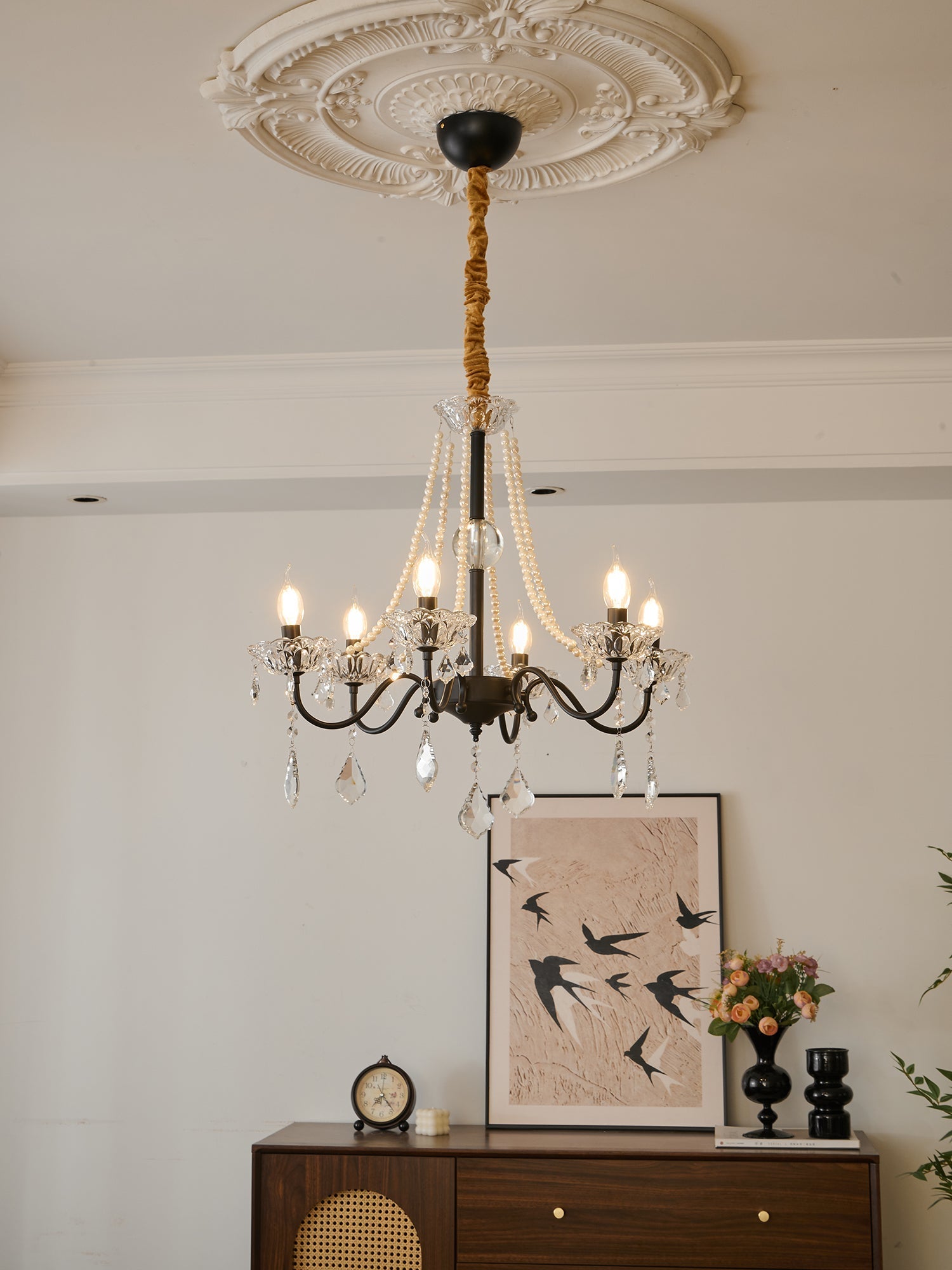 Nymiran Classic Postmodern Luxury Crystal Chandelier-Neutral Decor
