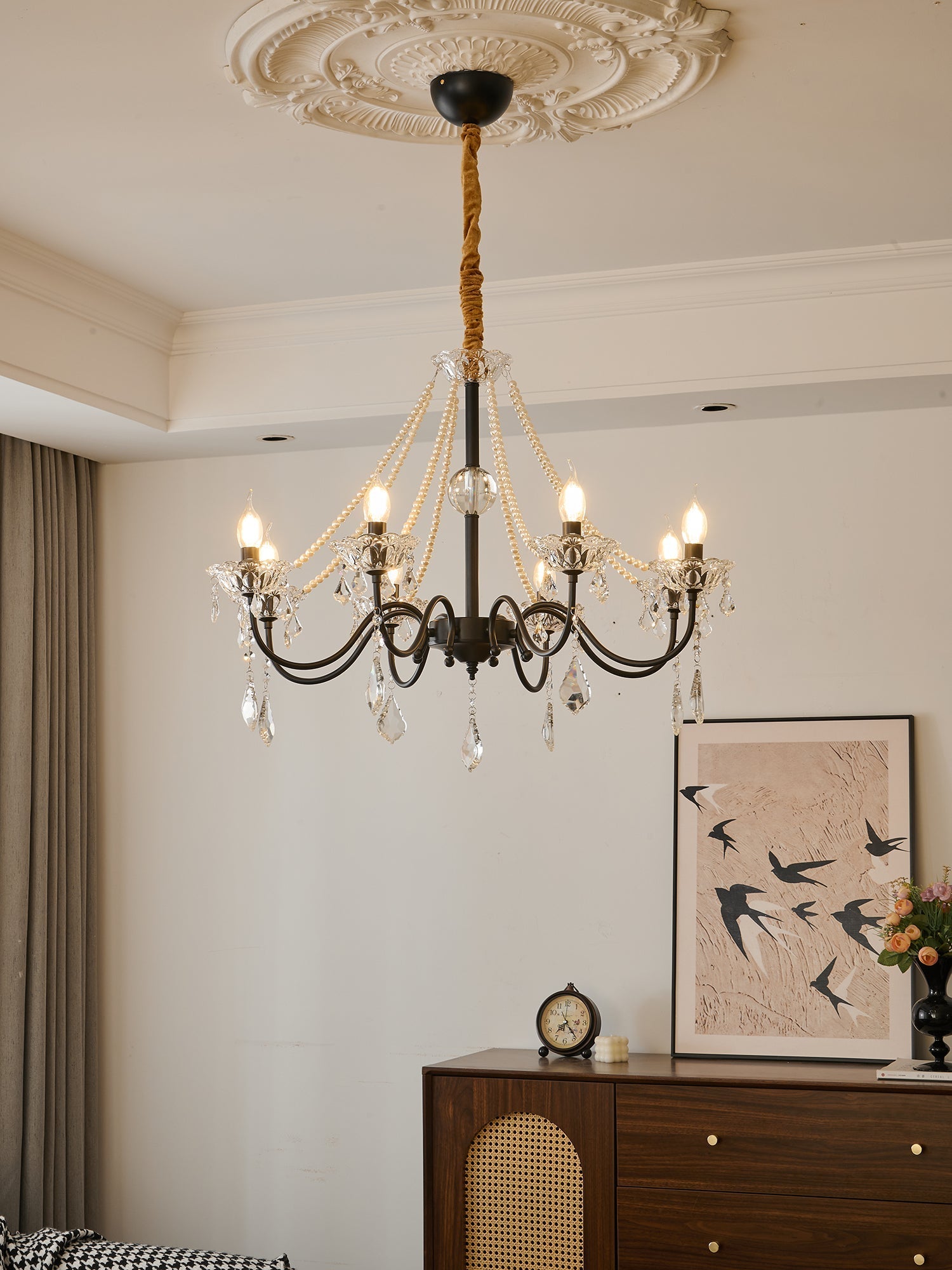 Nymiran Classic Postmodern Luxury Crystal Chandelier-Neutral Decor