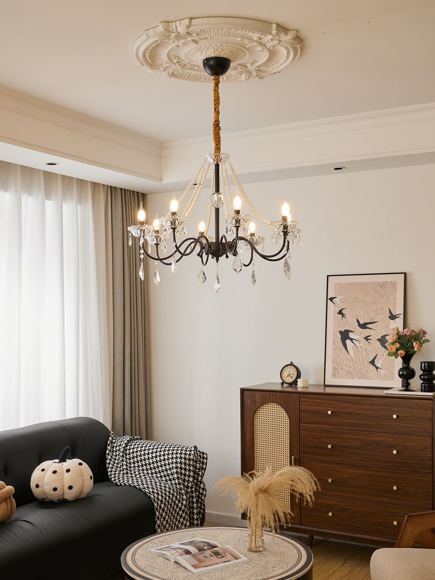 Nymiran Classic Postmodern Luxury Crystal Chandelier-Neutral Decor