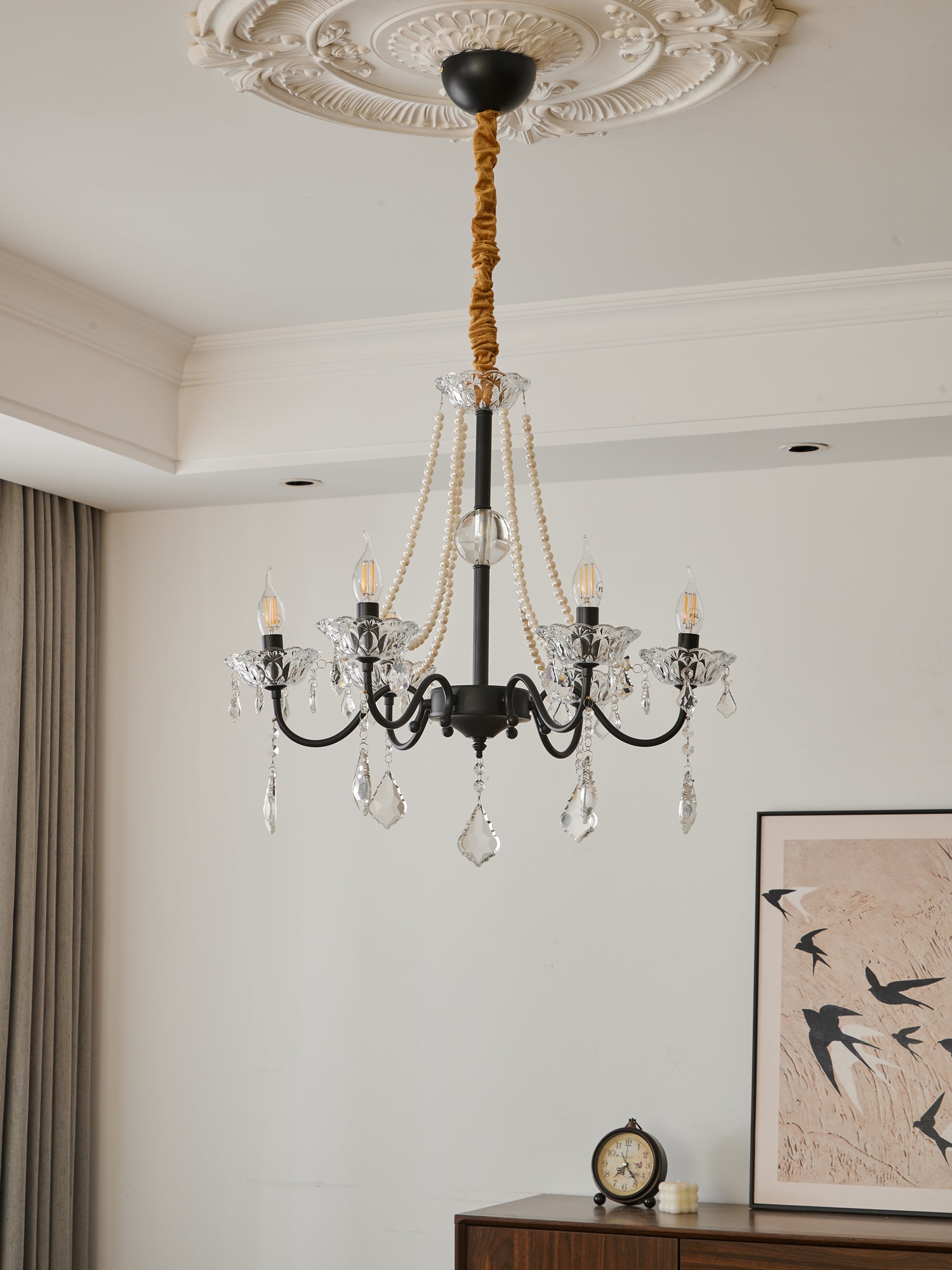 Nymiran Classic Postmodern Luxury Crystal Chandelier-Neutral Decor