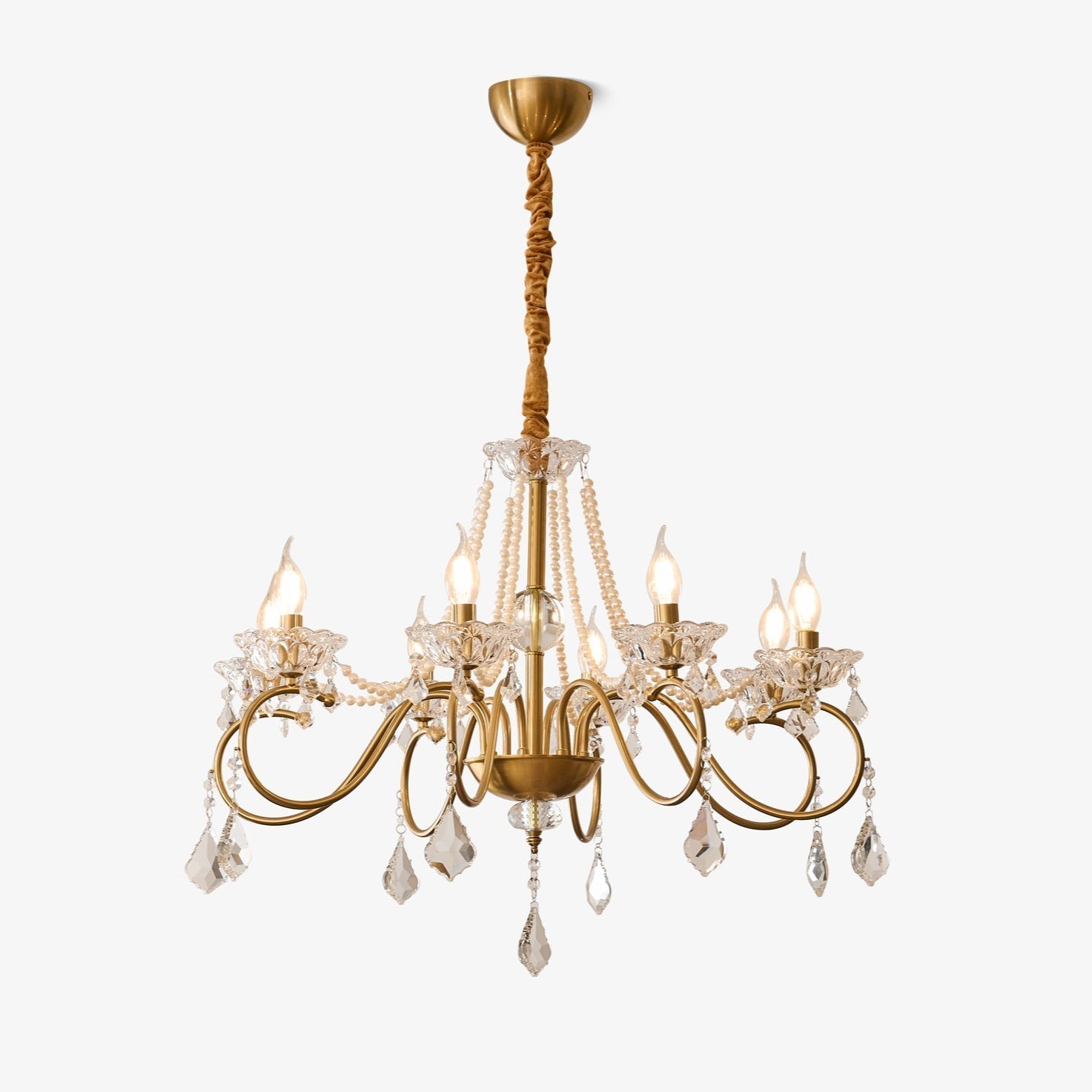 Velaeyra Postmodern Luxury Pearl Crystal Chandelier-Neutral Decor