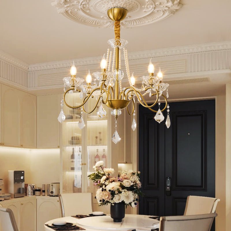 Velaeyra Postmodern Luxury Pearl Crystal Chandelier-Neutral Decor