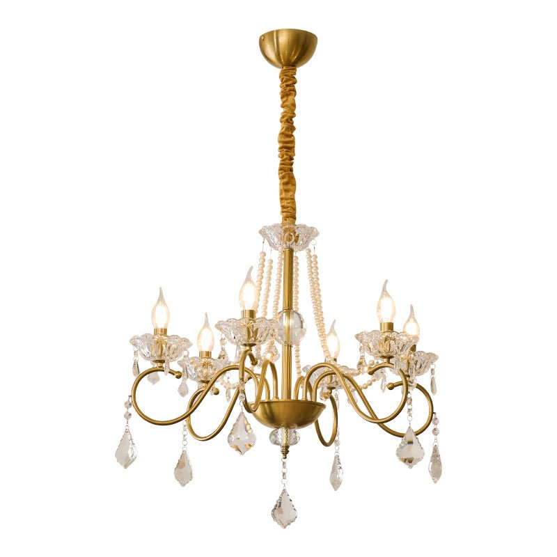 Velaeyra Postmodern Luxury Pearl Crystal Chandelier-Neutral Decor