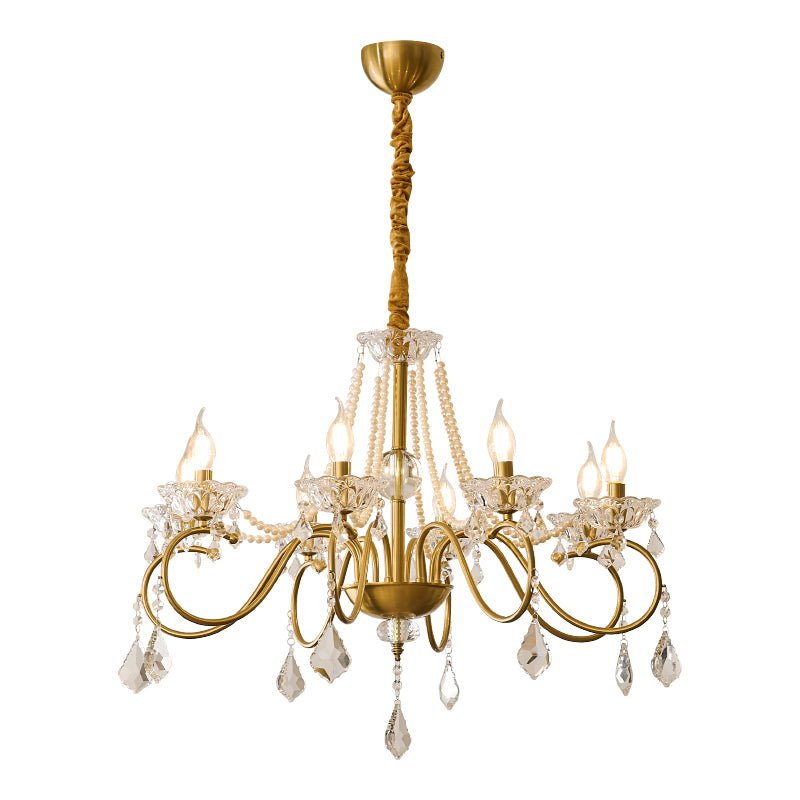 Velaeyra Postmodern Luxury Pearl Crystal Chandelier-Neutral Decor