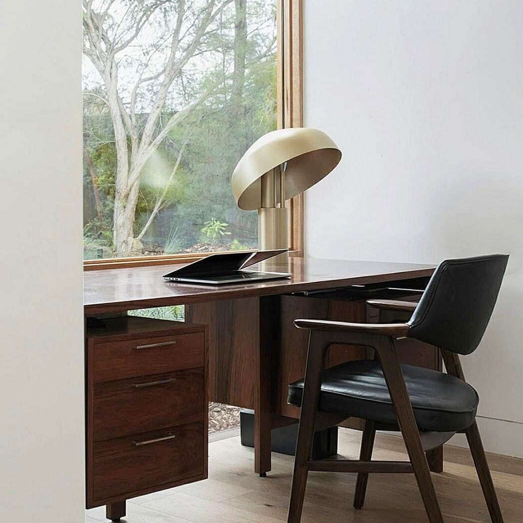 Kite Organic Brass Desk Lamp-Neutral Decor