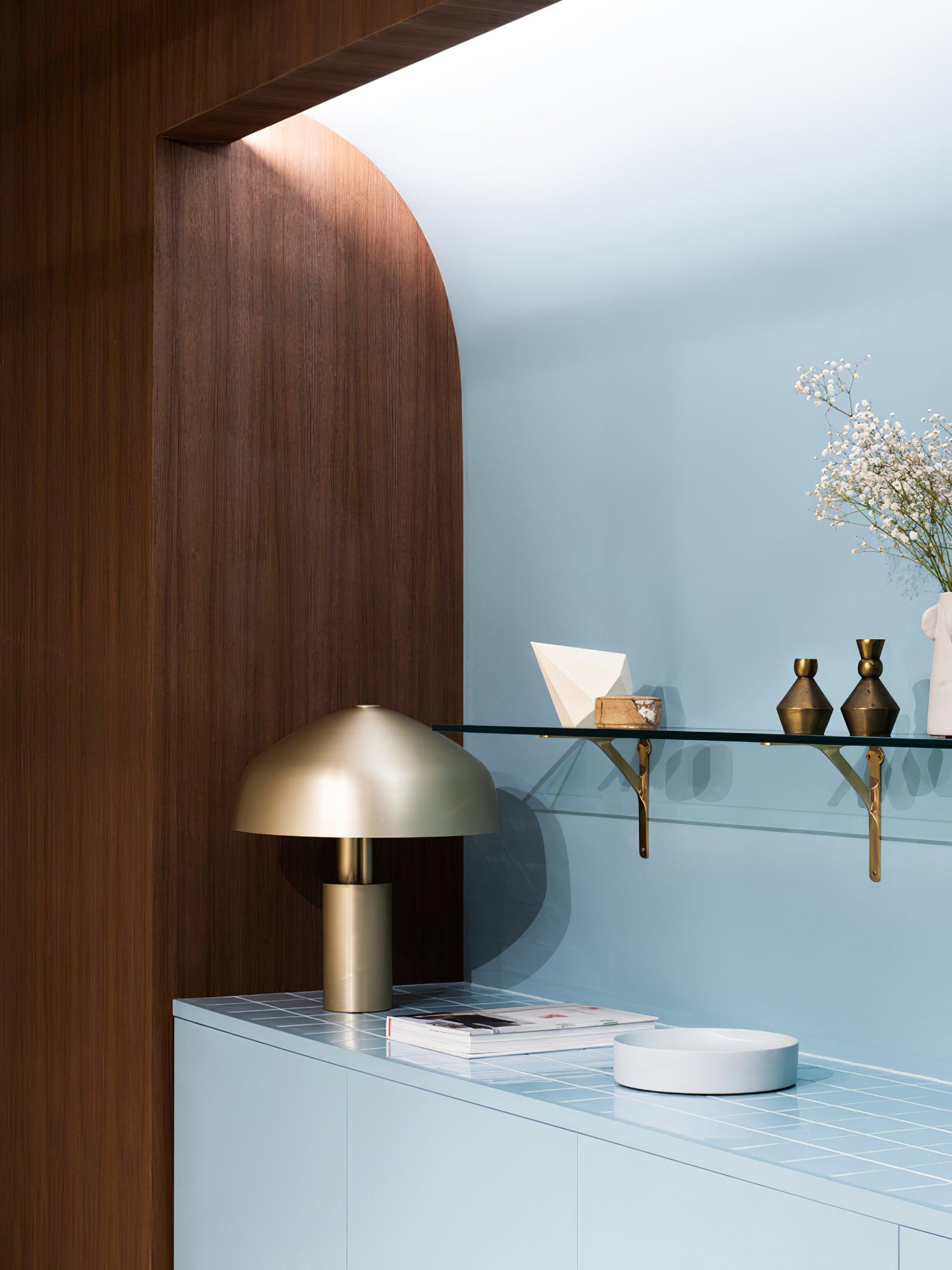 Kite Organic Brass Desk Lamp-Neutral Decor