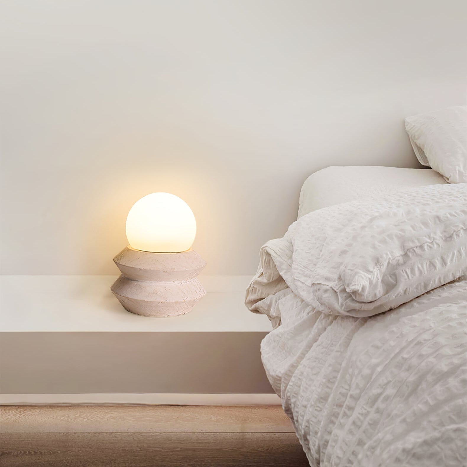 Dylis Lithos Rechargeable Table Lamp-Neutral Decor