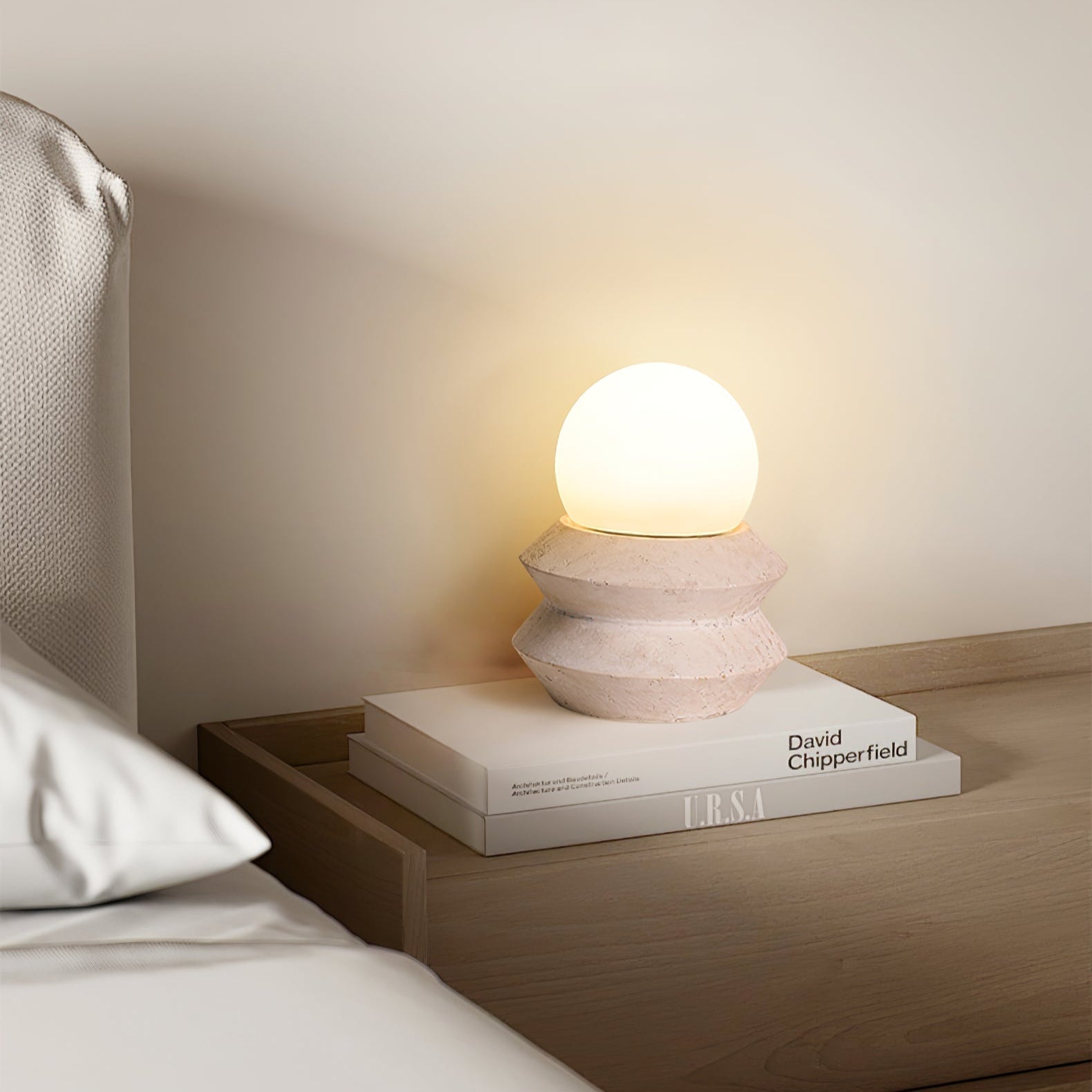 Dylis Lithos Rechargeable Table Lamp-Neutral Decor