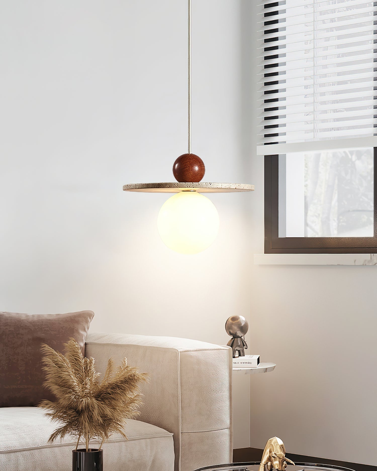 Marcio  Pendant Light  Travertine
