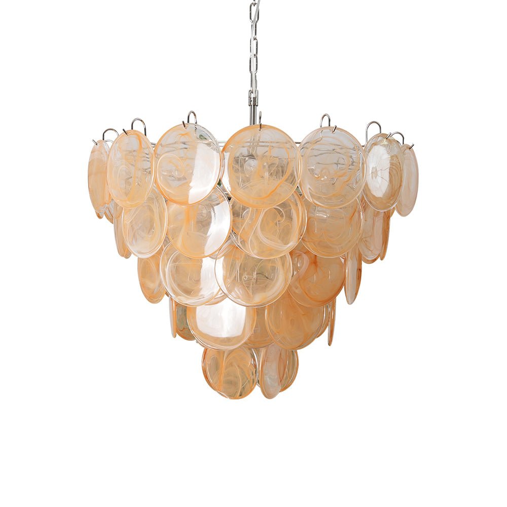 Aurora Chandelier Murano Glass Disc Classic-Neutral Decor