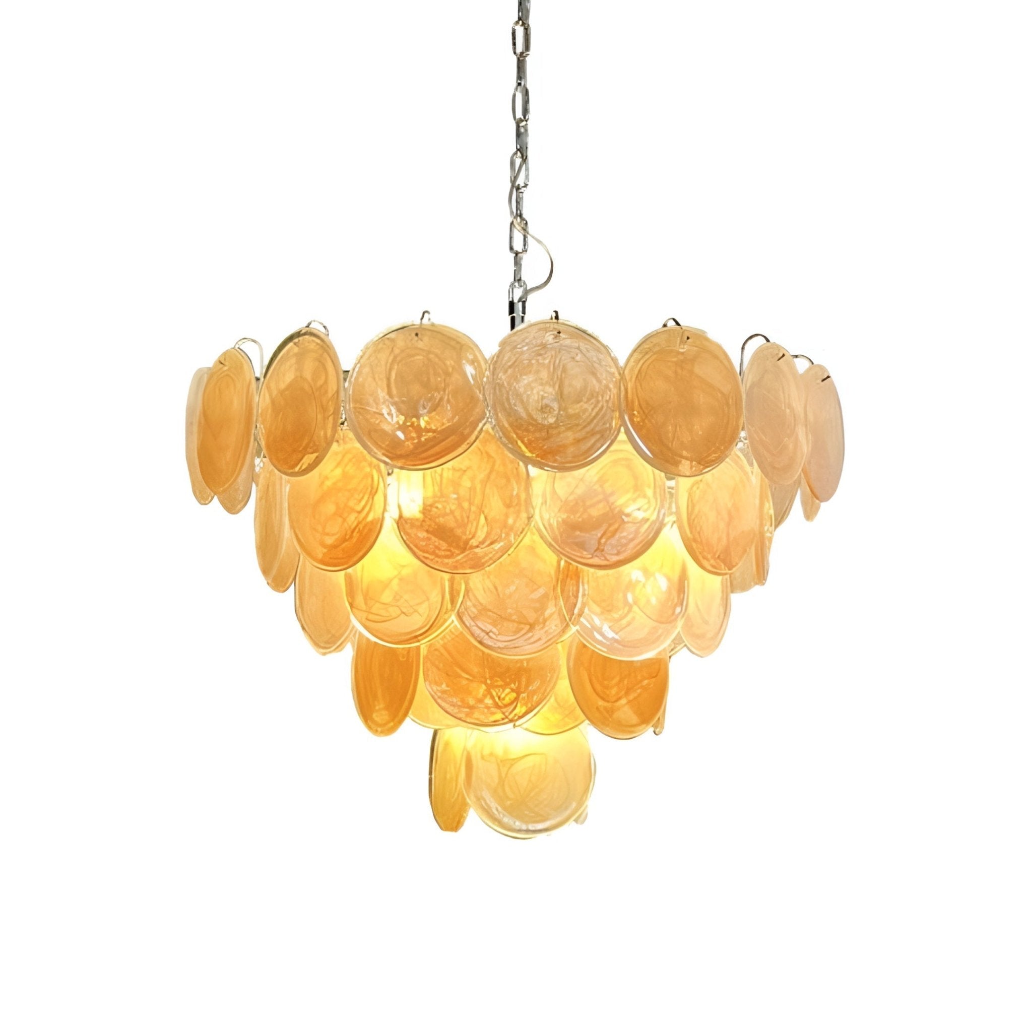 Aurora Chandelier Murano Glass Disc Classic-Neutral Decor
