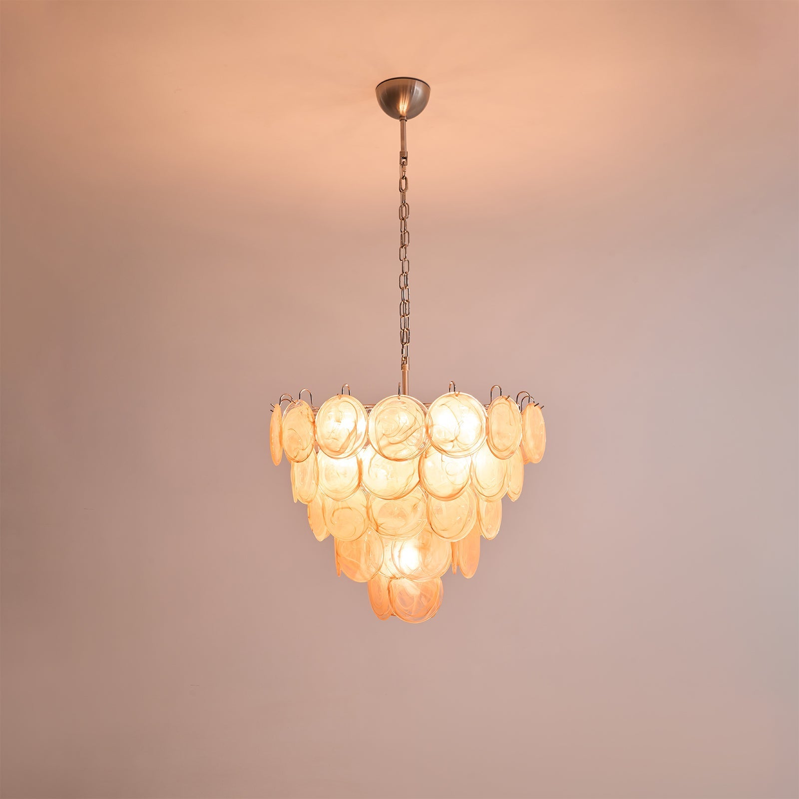 Aurora Chandelier Murano Glass Disc Classic-Neutral Decor