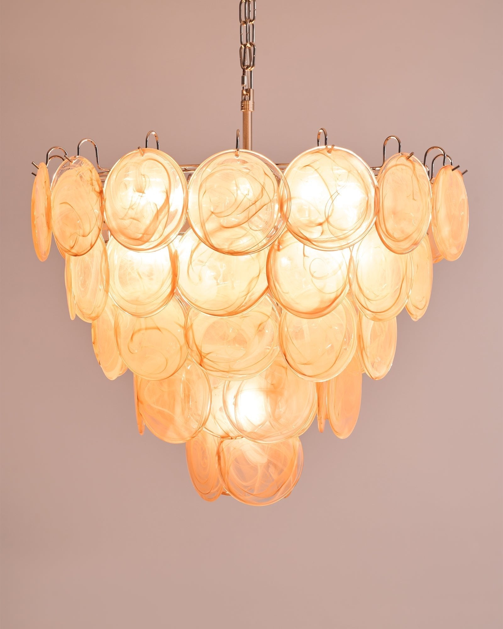 Aurora Chandelier Murano Glass Disc Classic-Neutral Decor