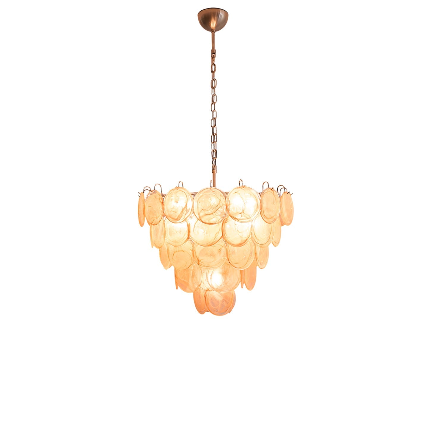 Aurora Chandelier Murano Glass Disc Classic-Neutral Decor