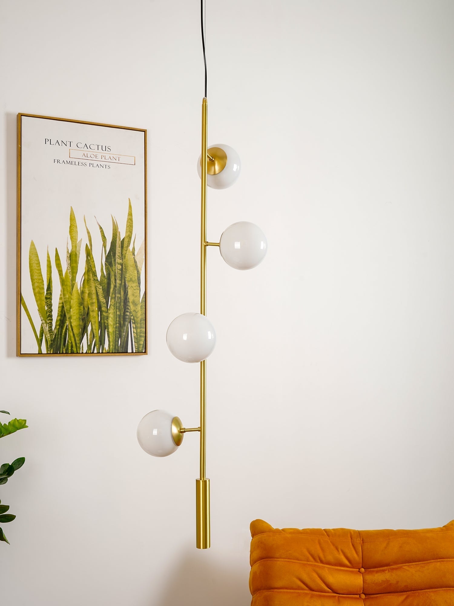 Erevia Brass & Glass Pendant Light-Neutral Decor