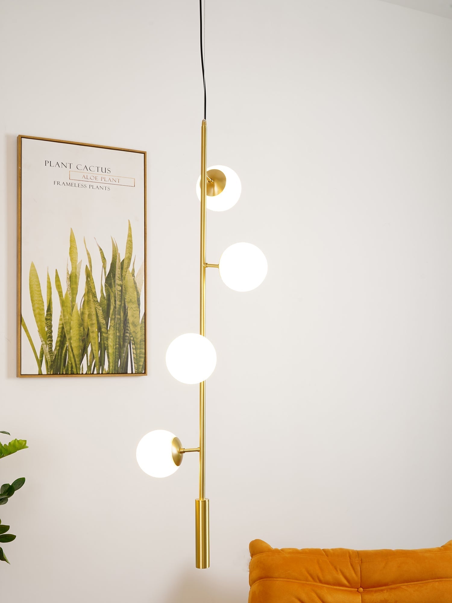 Erevia Brass & Glass Pendant Light-Neutral Decor